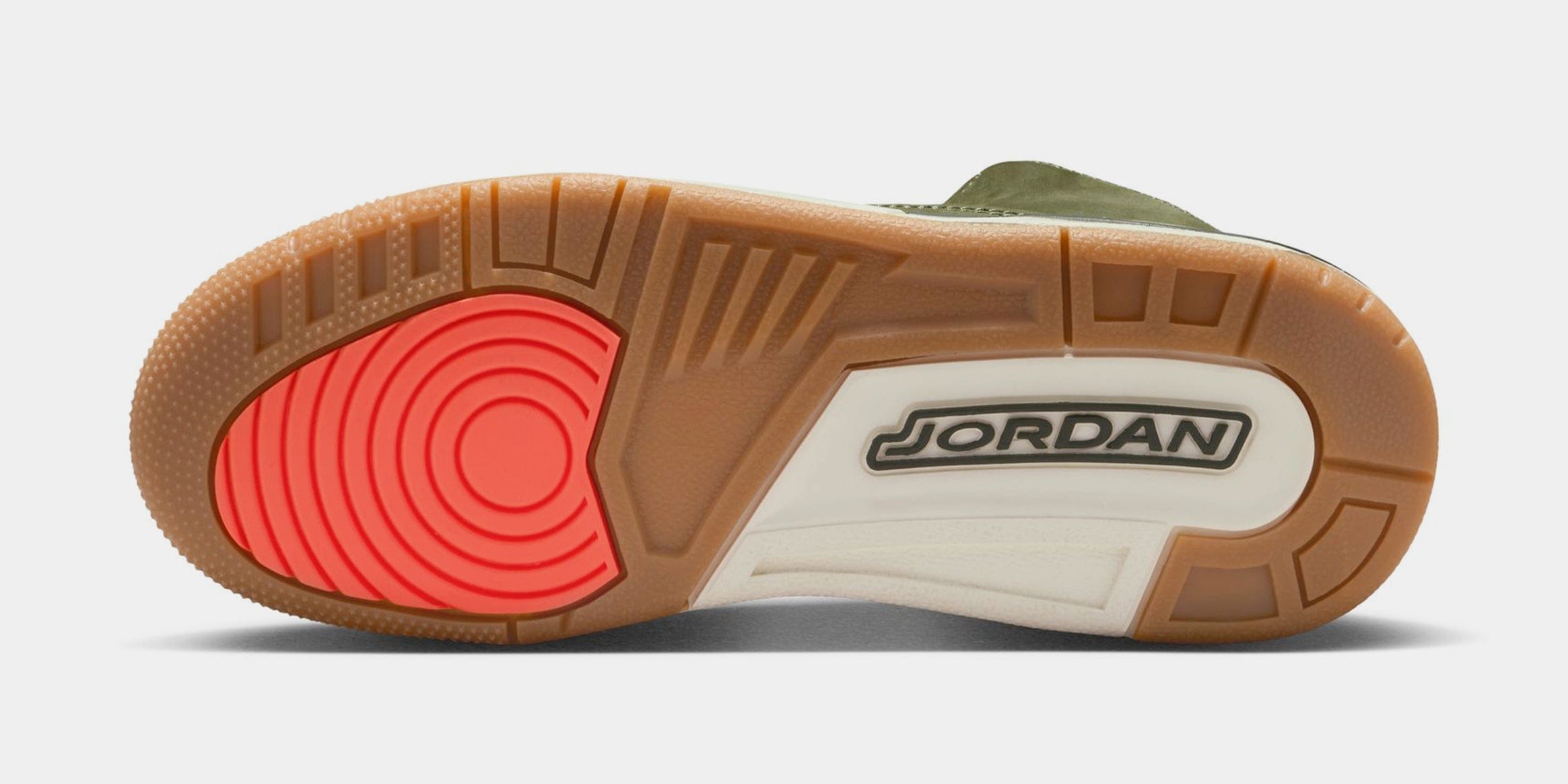 Air Jordan 3 Retro Medium Olive Grade School Lifestyle Shoes (Medium Olive/Sequoia/Neutral Olive/Sail/Total Crimson)