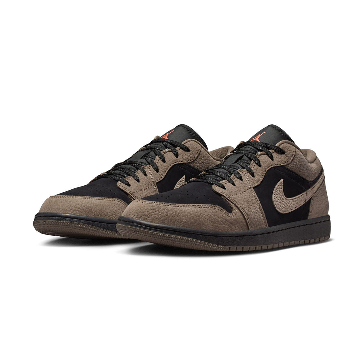 Air Jordan 1 Low Black/Light Wild Mango/Olive Grey