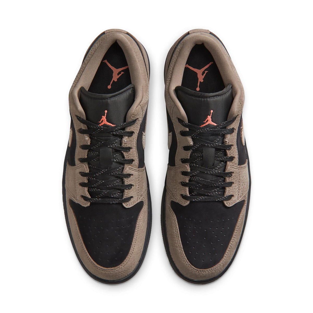 Air Jordan 1 Low Black/Light Wild Mango/Olive Grey