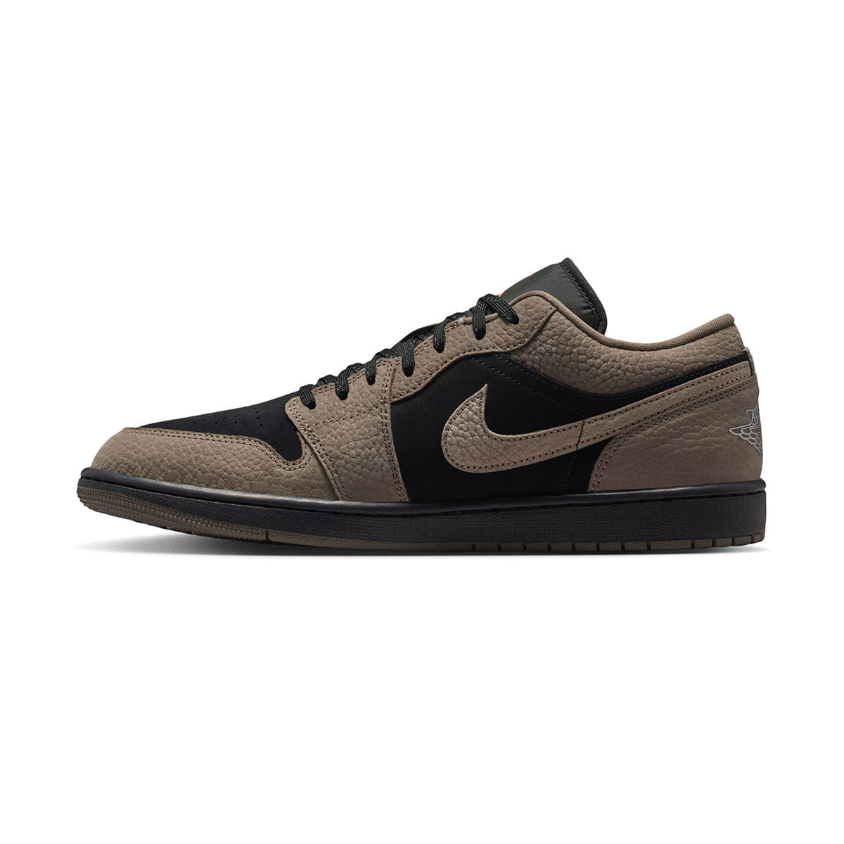 Air Jordan 1 Low Black/Light Wild Mango/Olive Grey