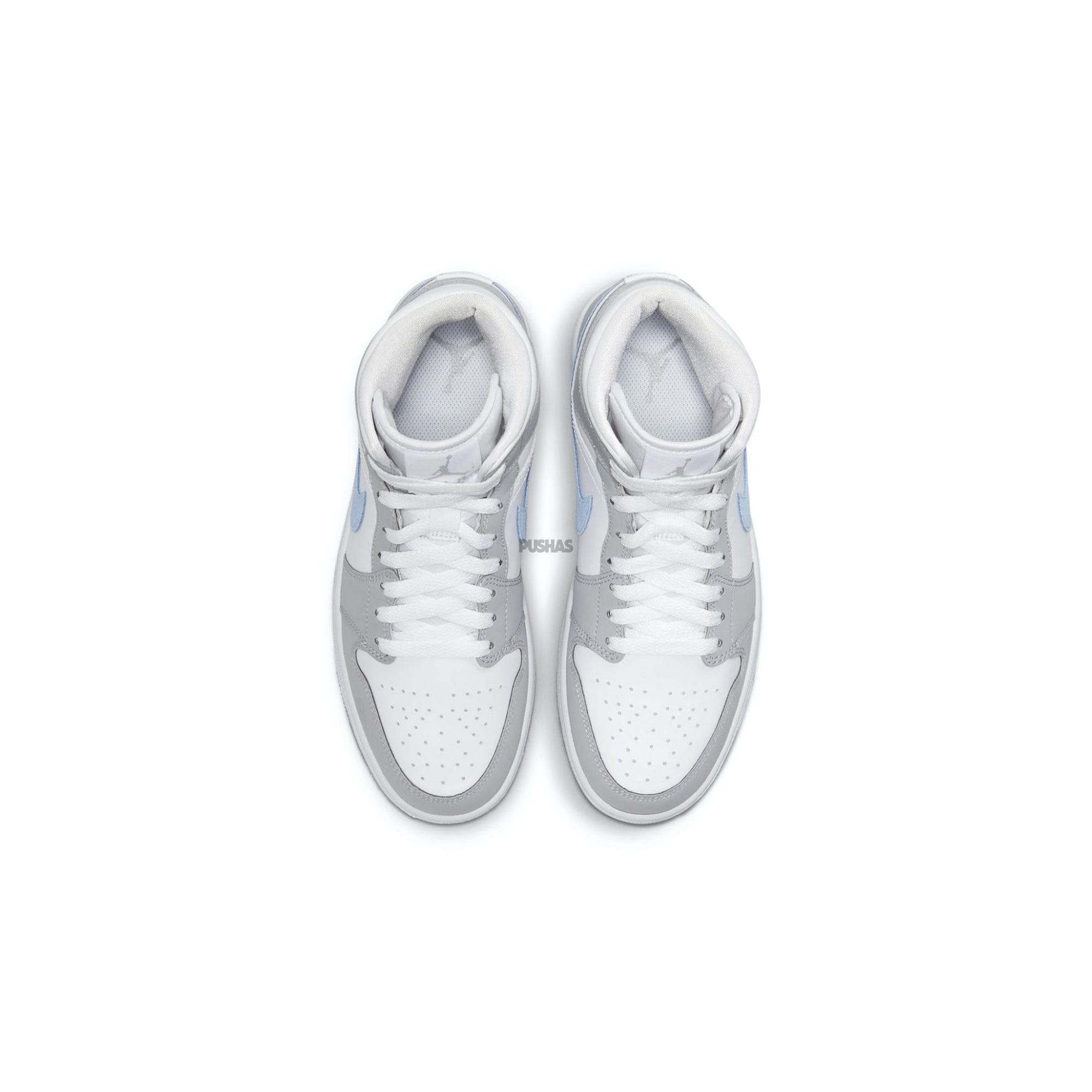 Air Jordan [Refurbished] Air Jordan 1 Mid Grey Blue Wolf Grey Women's (2021)