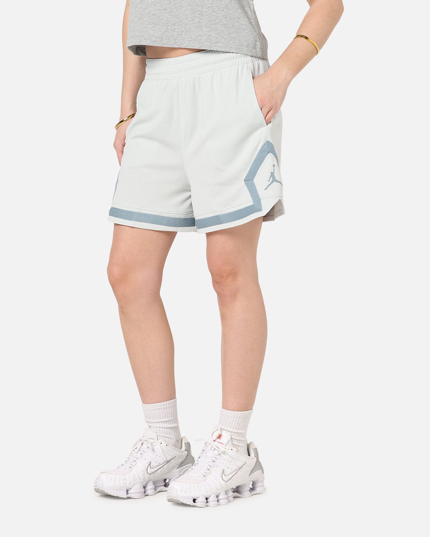 Air Jordan Jordan Women's Dri - FIT 4" Diamond Shorts Light Silver