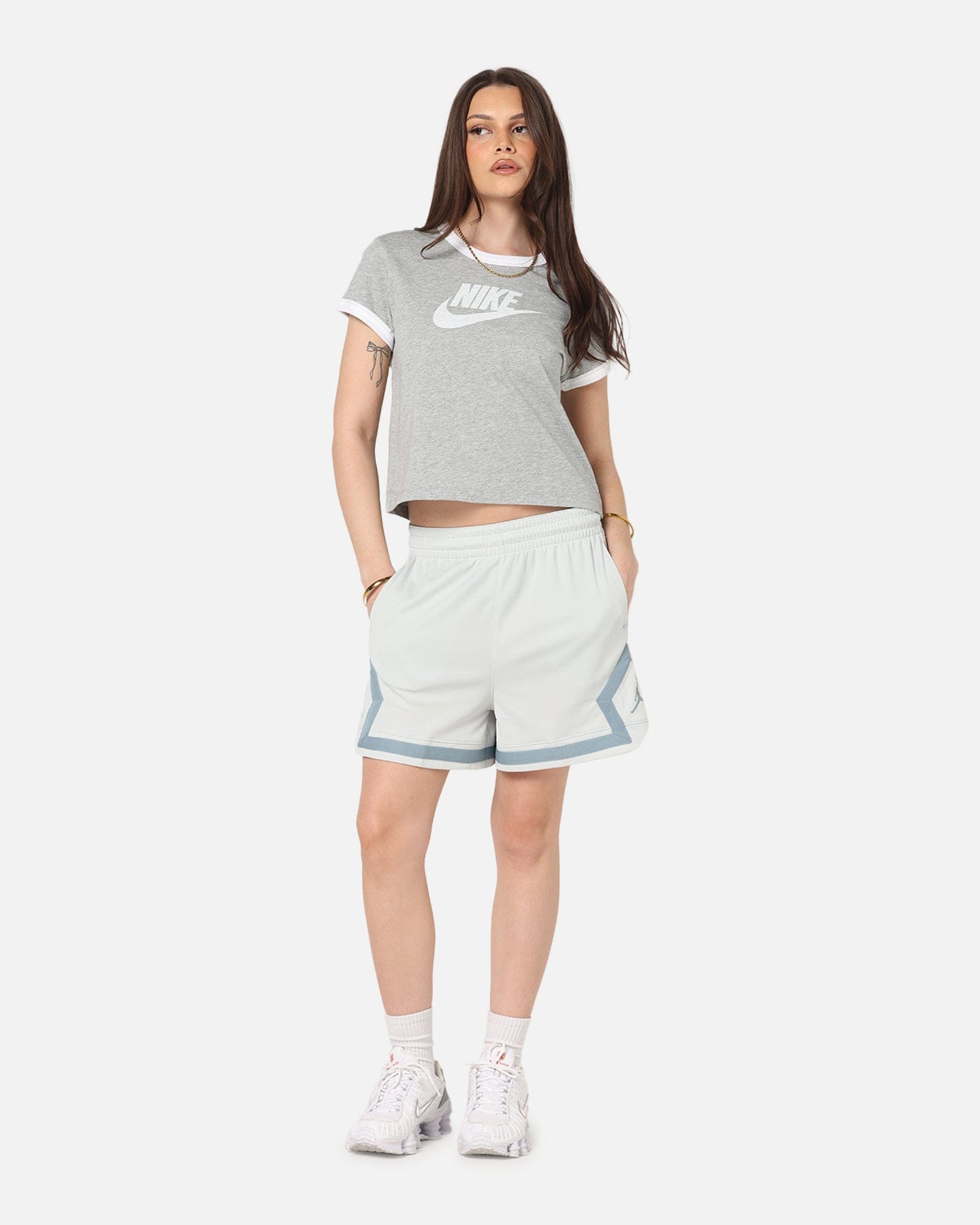 Air Jordan Jordan Women's Dri - FIT 4" Diamond Shorts Light Silver