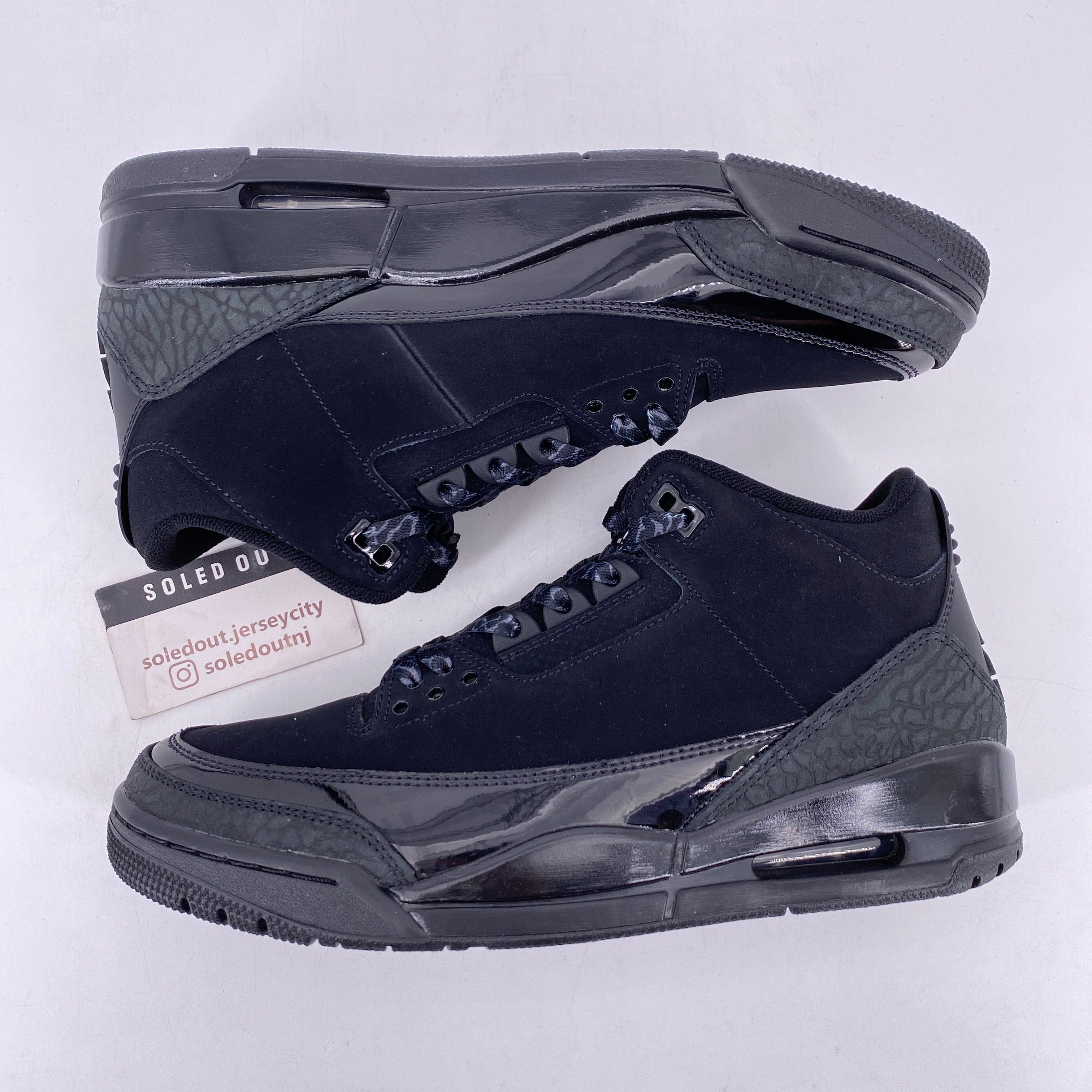 Air Jordan 3 Retro Black Cat 2025 New Size 9.5