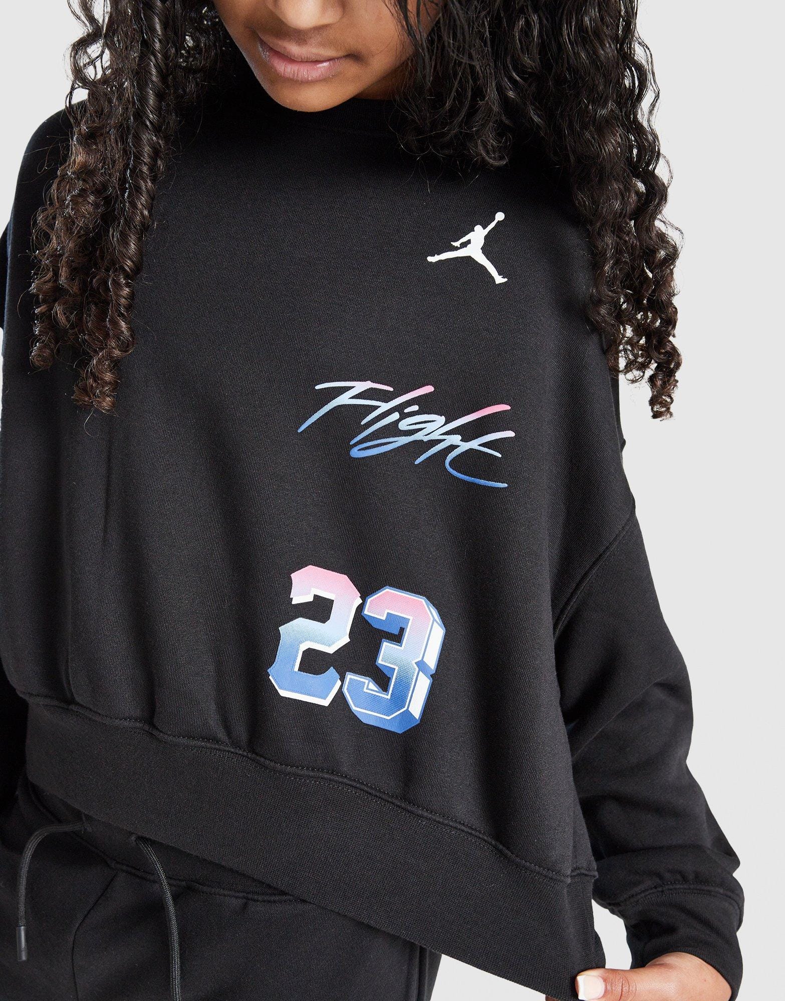 Air Jordan Girls' Fade Back Hit Crew Sweatshirt Junior