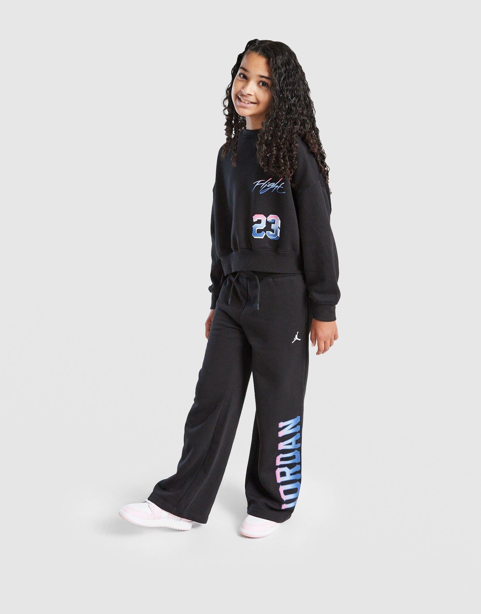 Air Jordan Girls' Fade Back Hit Crew Sweatshirt Junior