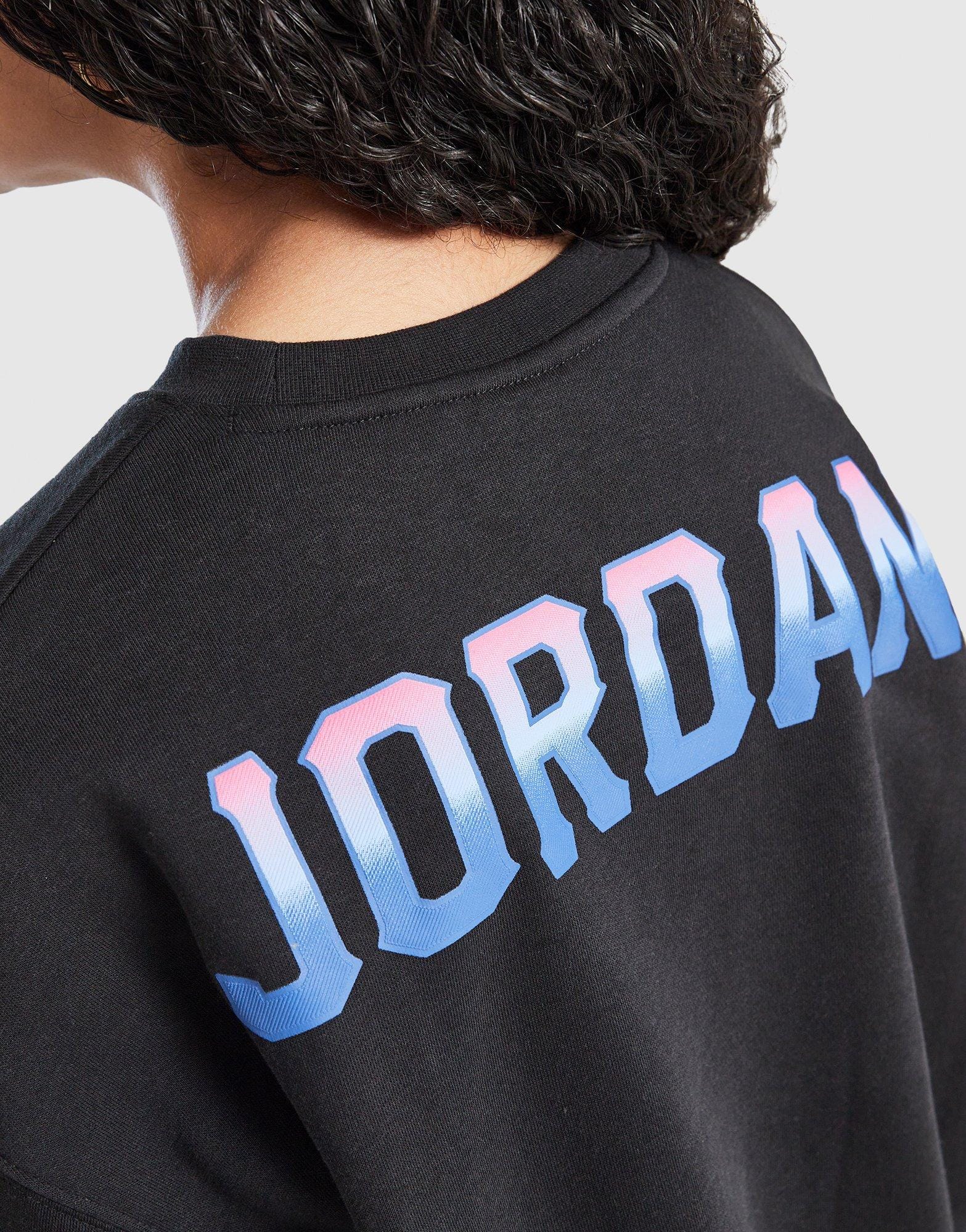 Air Jordan Girls' Fade Back Hit Crew Sweatshirt Junior