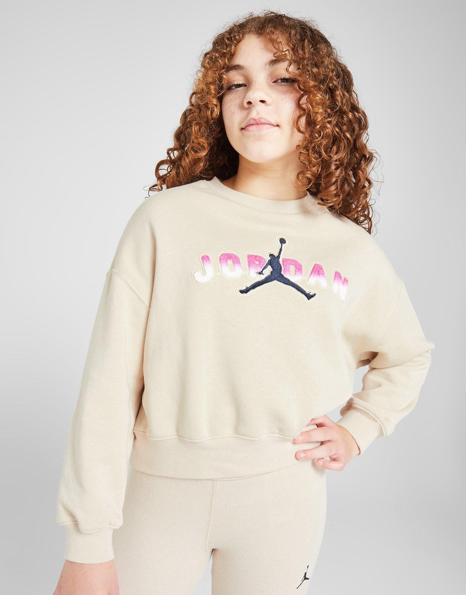Air Jordan Girls' Logo Crew Sweatshirt Junior
