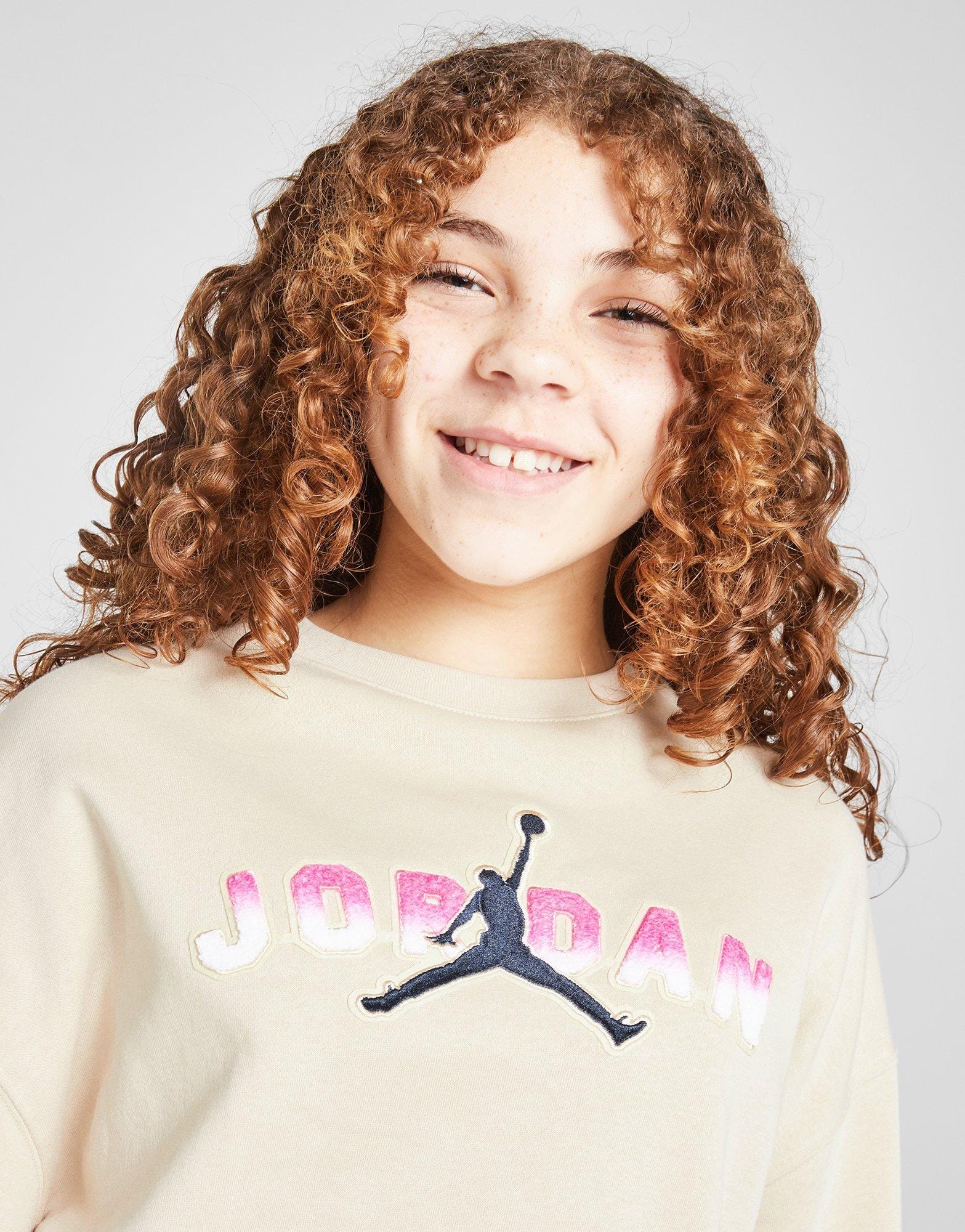 Air Jordan Girls' Logo Crew Sweatshirt Junior