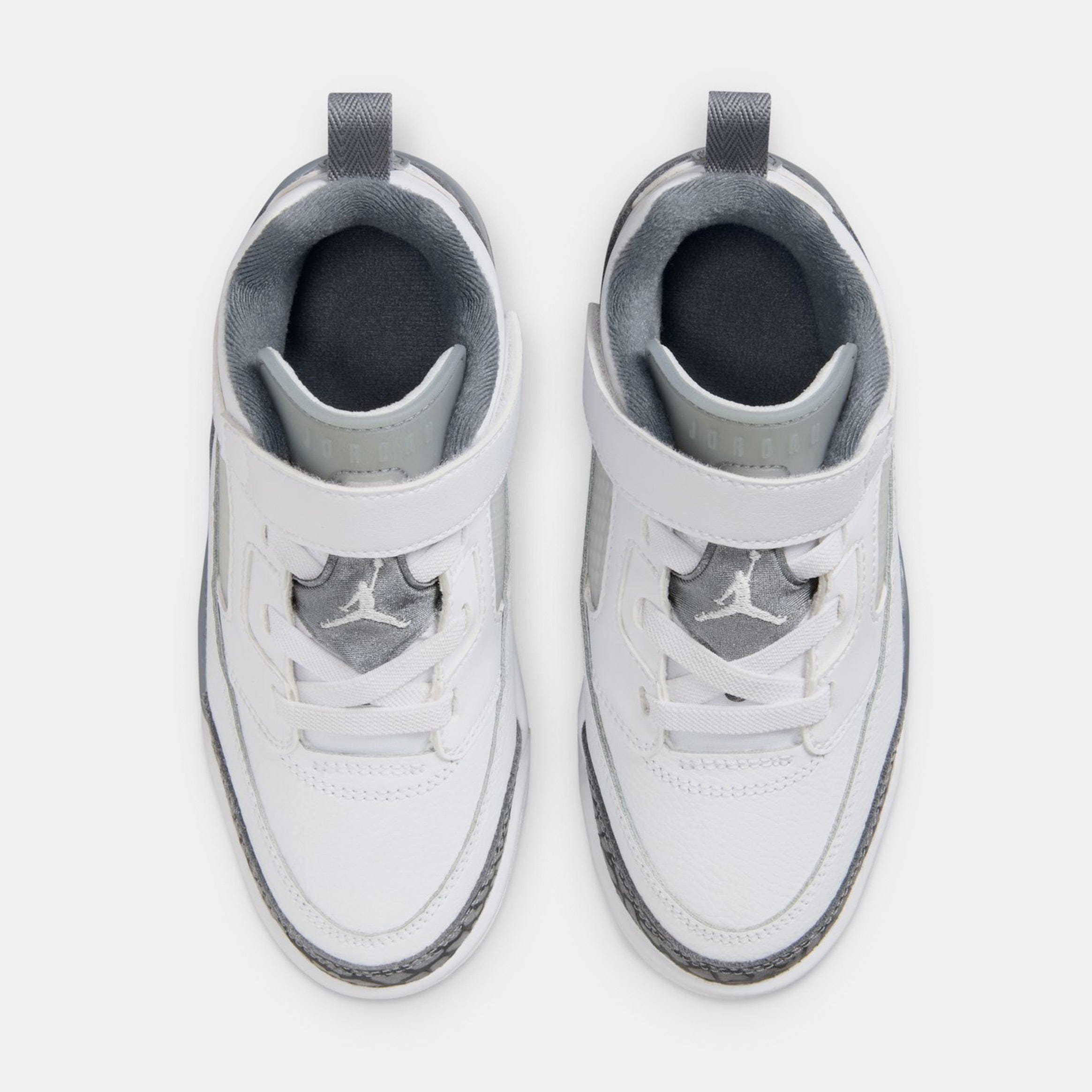 Air Jordan Spizike Low Preschool Lifestyle Shoes (White/Anthracite/Wolf Grey/Cool Grey)