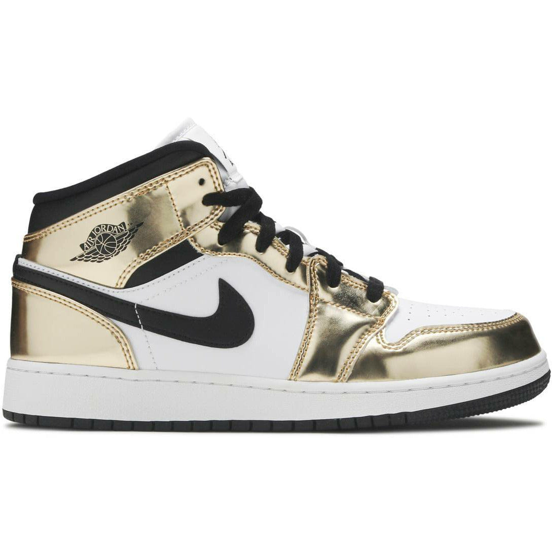 Air Jordan 1 Mid Metallic Gold Black White (GS/Juniors) (2020)