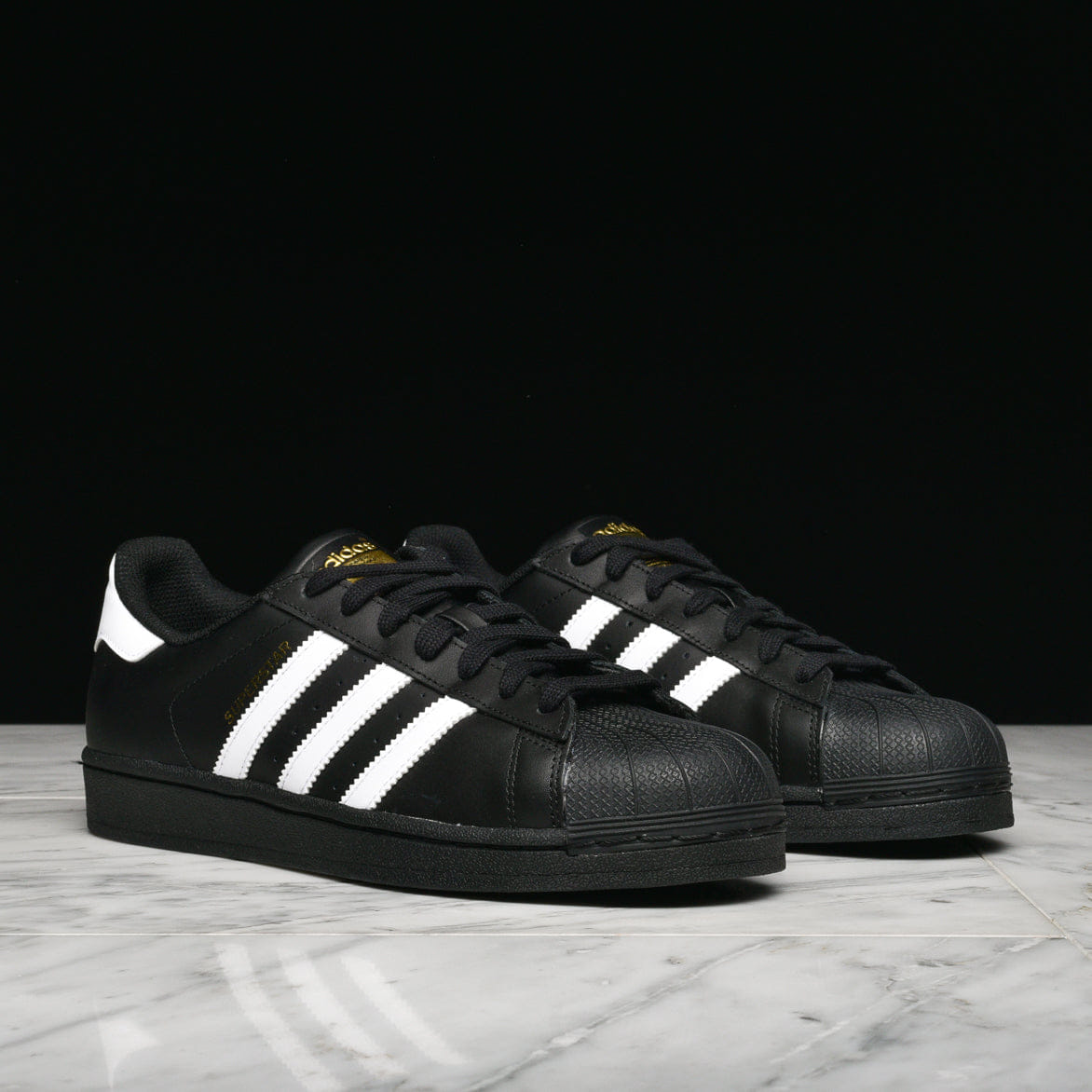 adidas SUPERSTAR FOUNDATION - BLACK / WHITE