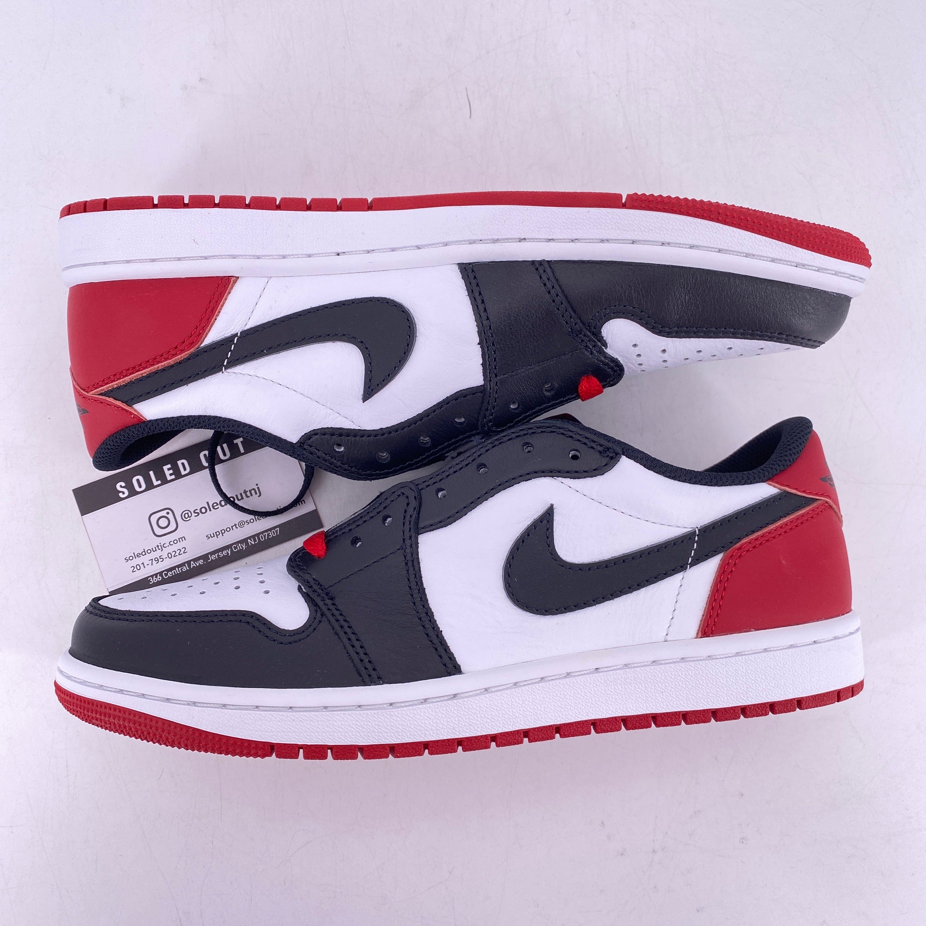 Air Jordan 1 Retro Low Black Toe 2023 New Size 8.5