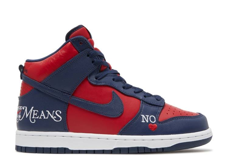 Nike SB Dunk High Supreme By Any Means (Navy/Red)