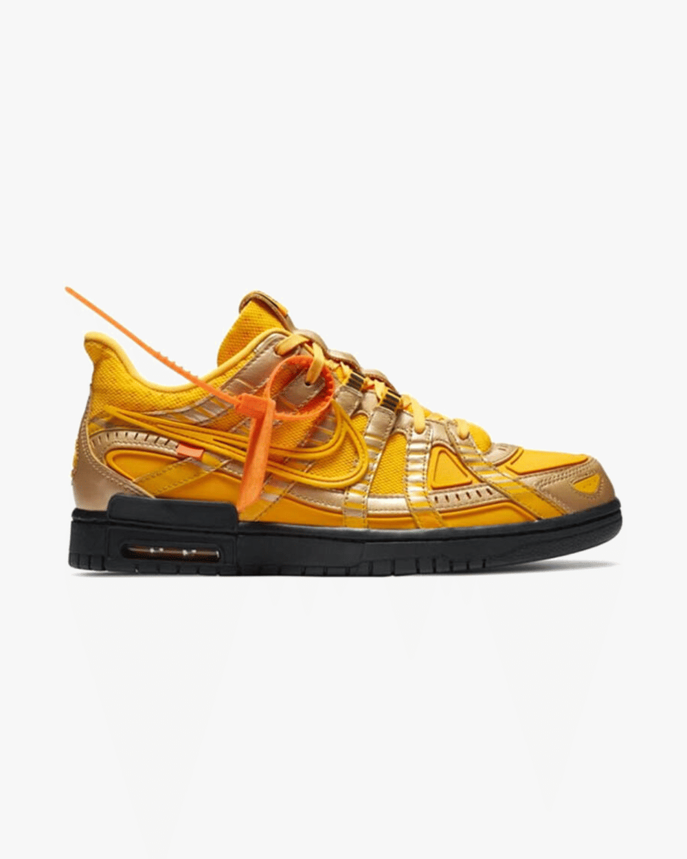 NIKE x OFF WHITE AIR RUBBER DUNK UNIVERSITY GOLD