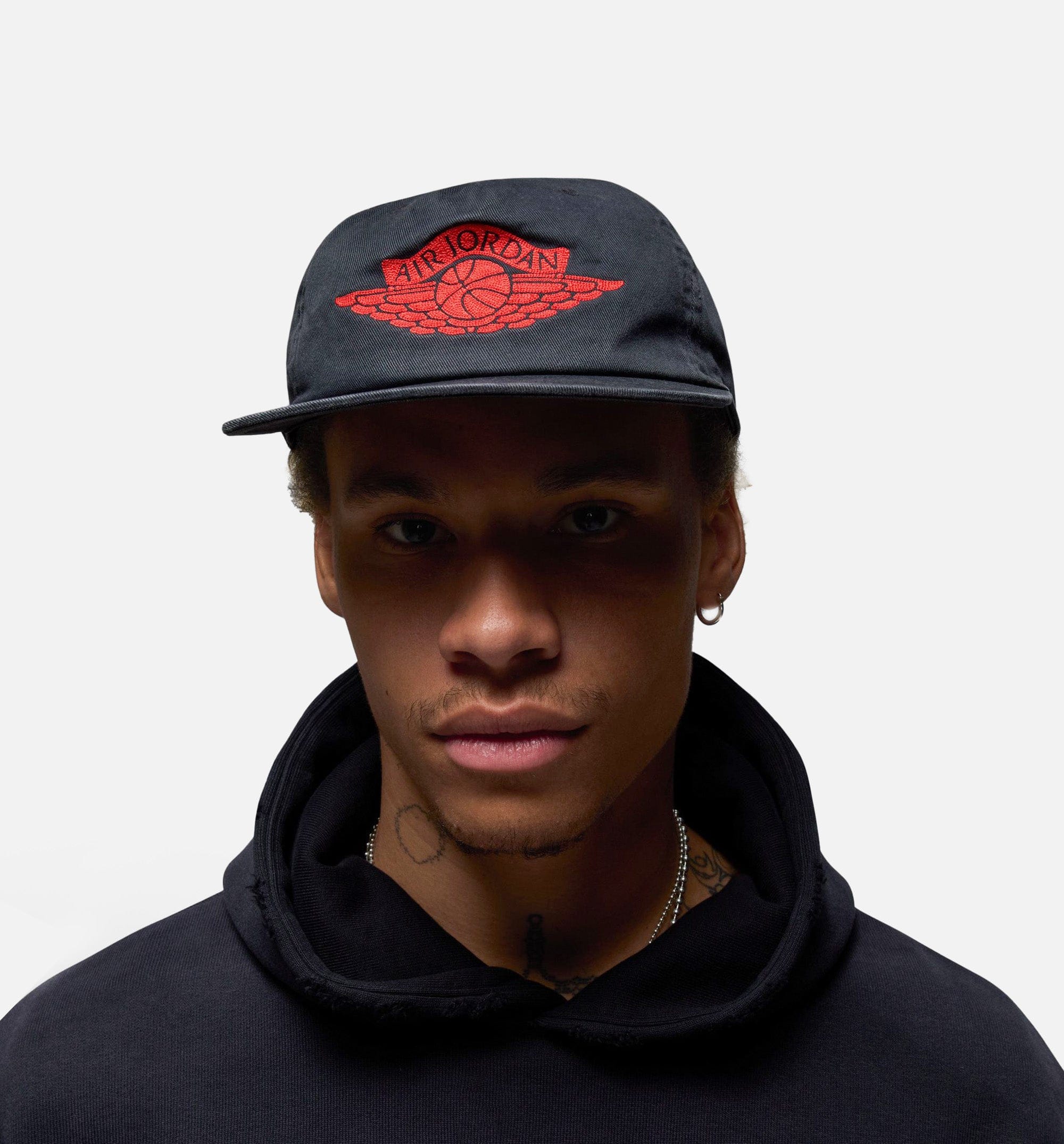 Air Jordan Rare Air Unstructured Washed Cap Mens Hat - Black/Red