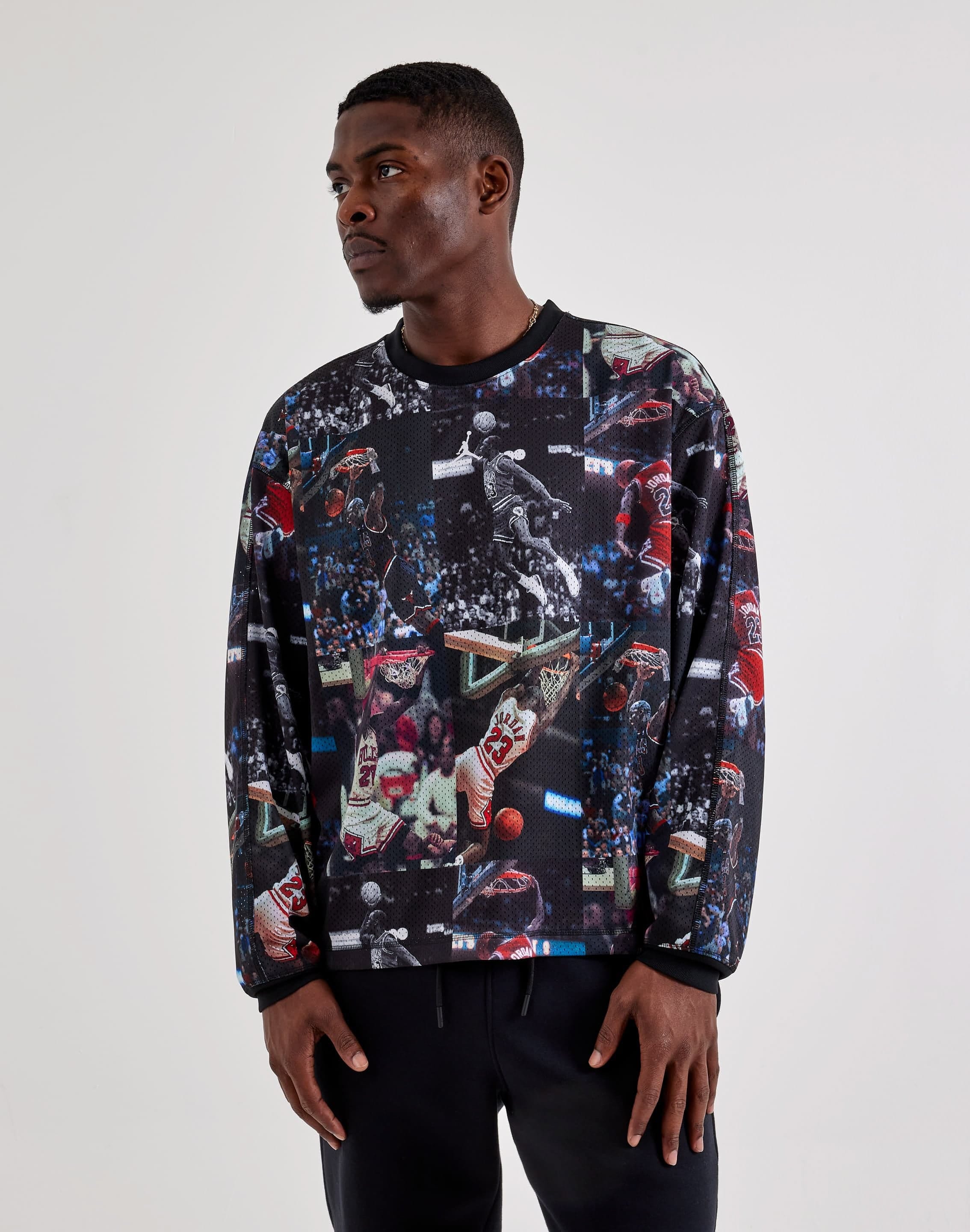 Air Jordan Jordan All - Over Print Crewneck Sweatshirt