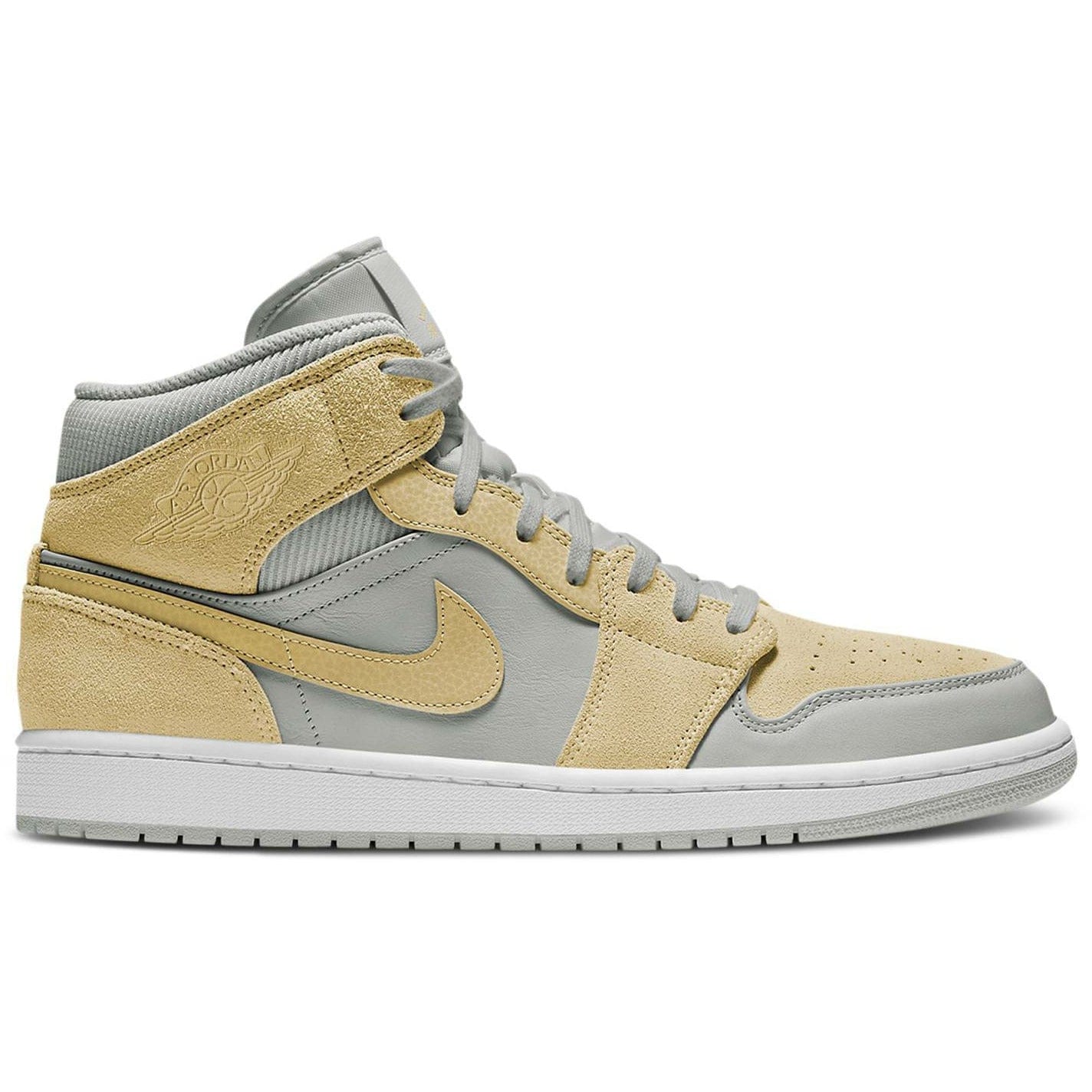 Air Jordan 1 Mid SE Mixed Textures (Grey Yellow) (2020)