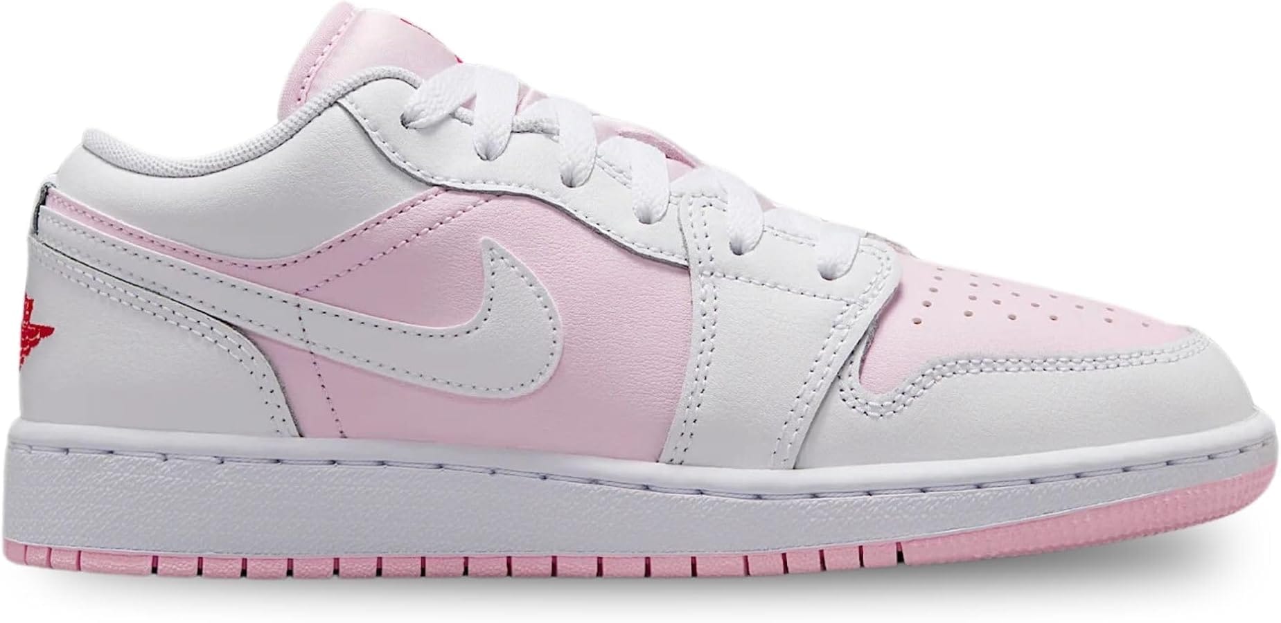 Air Jordan Jordan 1 Low Pink Foam Fire Red White (GS)