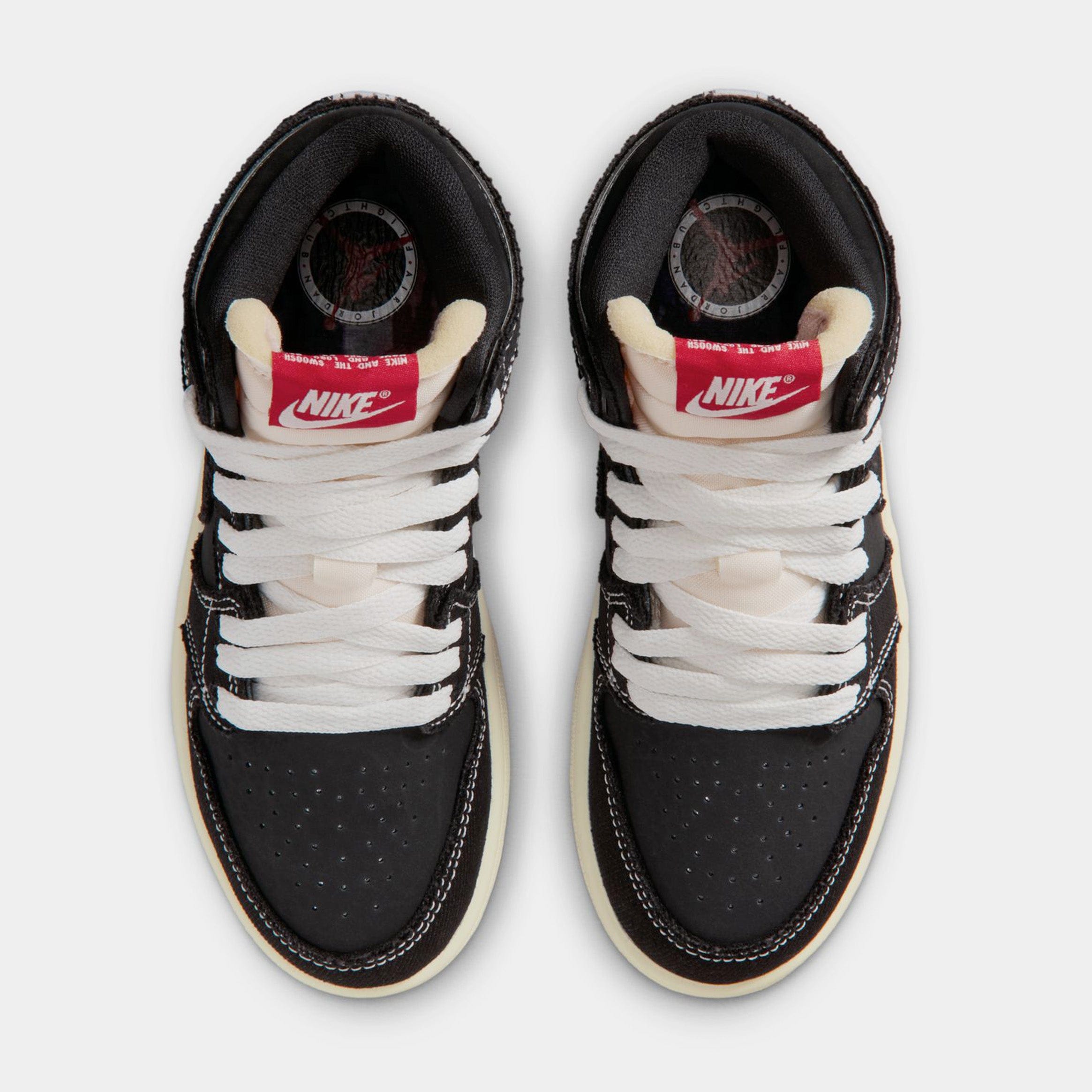 Air Jordan 1 Retro High OG Flight Club Preschool Lifestyle Shoes (Black/Sail/Gum Medium Brown/University Red) Free Shipping