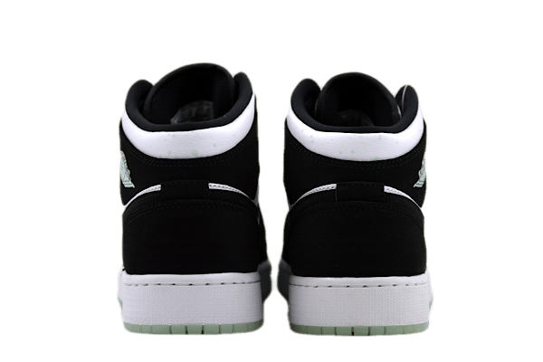 Air Jordan Jordan 1 Mid White Black Teal Tint (GS) جوردان 1 أبيض متوسط أسود أزرق مخضر (GS)