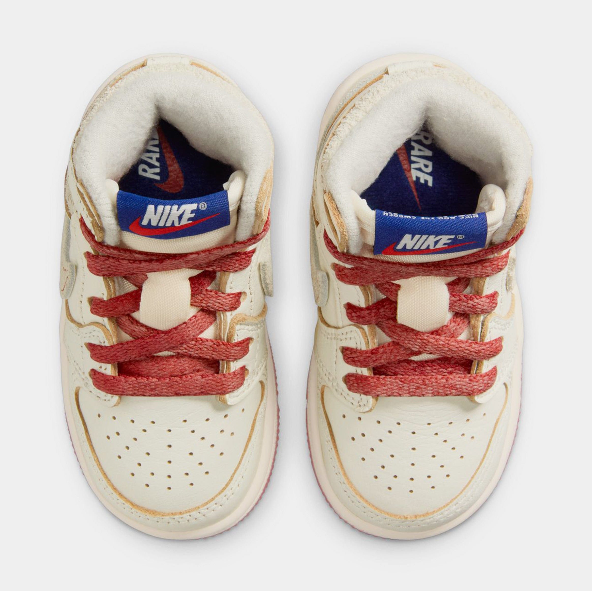 Air Jordan 1 Retro High OG Rare Air Cinnabar Infant Toddler Lifestyle Shoes (Sail/Cinnabar/Light Bone)