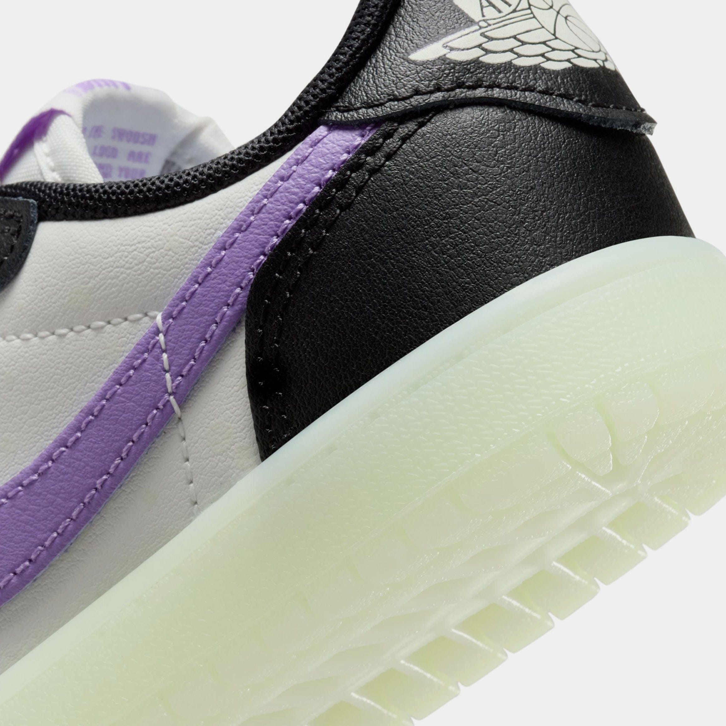 Air Jordan 1 Retro Low OG Black Raspberry Preschool Lifestyle Shoes (Black/Black Raspberry/Volt Tint)