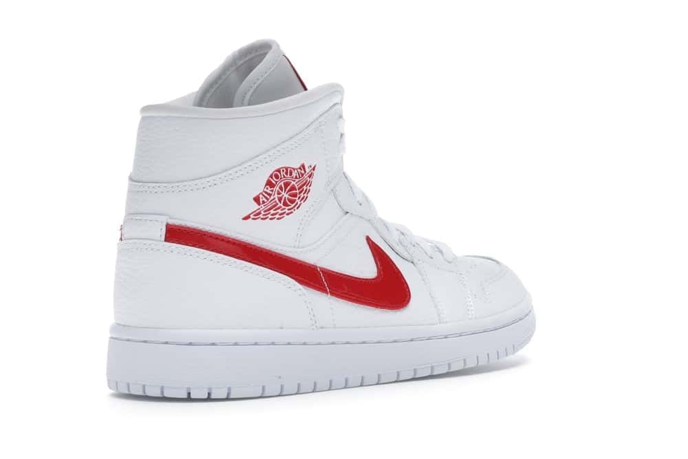 Air Jordan 1 Mid White University Red (W)