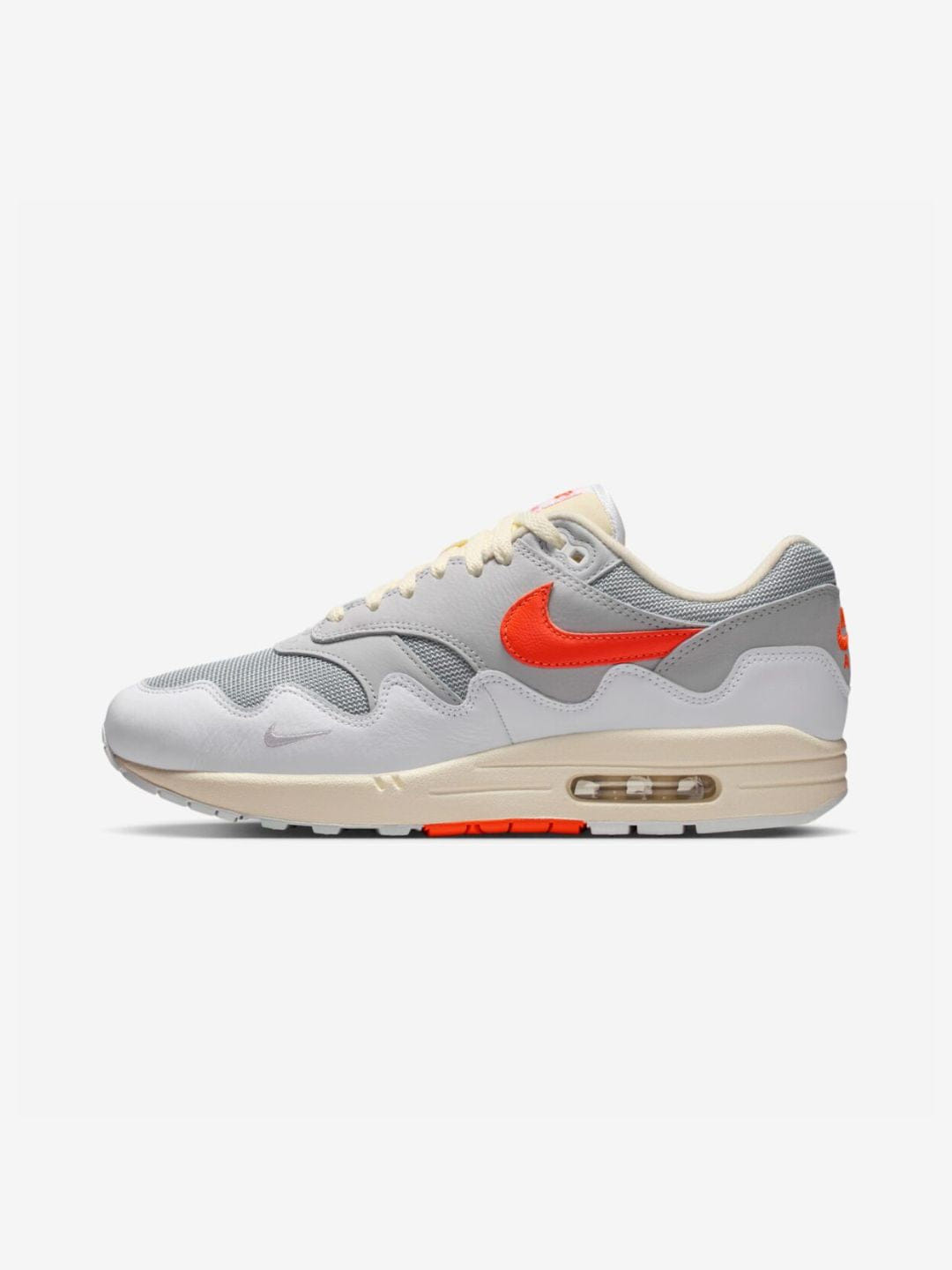 Nike Air Max 1 Patta Waves White Hyper Crimson (With Bracelet)