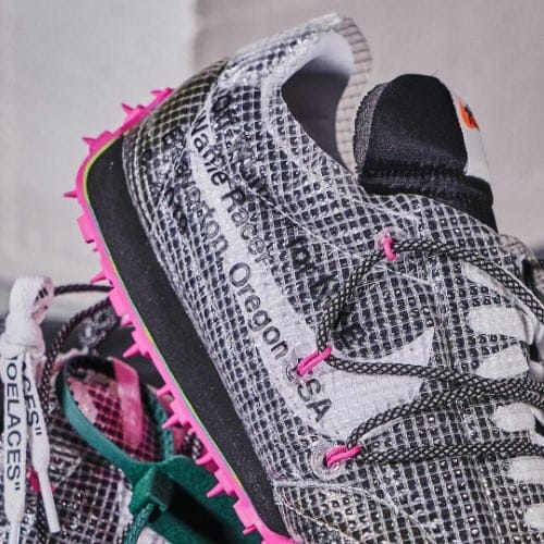 Nike Waffle Racer Off - White Black Fuchsia