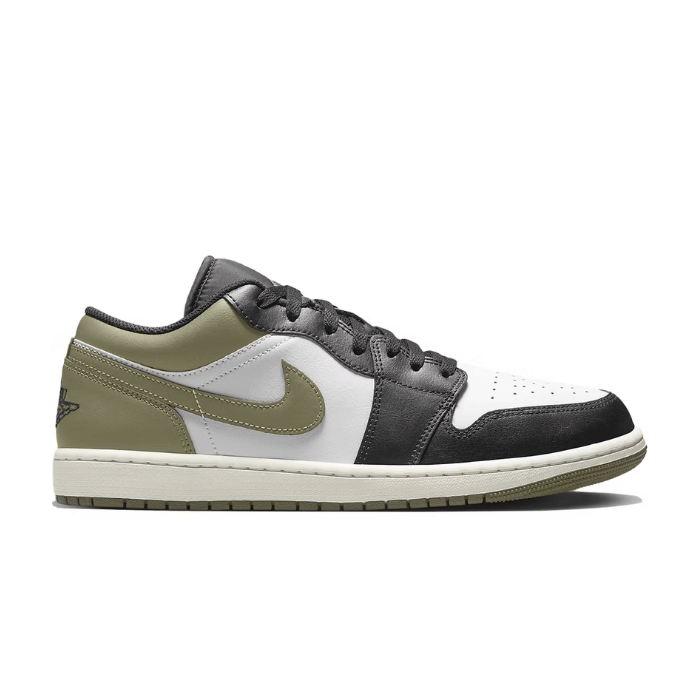Air Jordan Jordan 1 Low Black Toe Medium Olive (Instant ship)