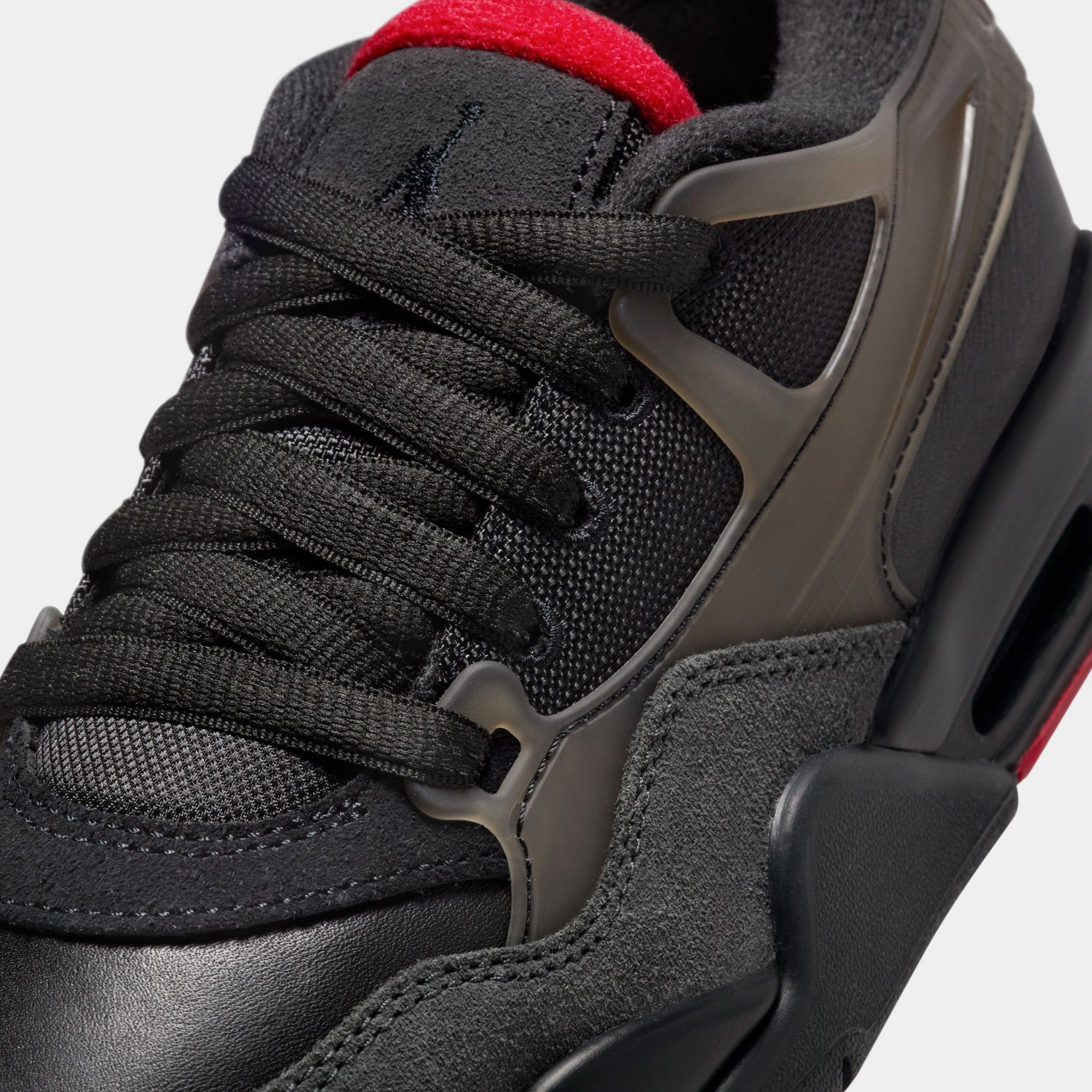 Air Jordan 4 RM Grade School Basketball Shoes (Black/Varsity Red)
