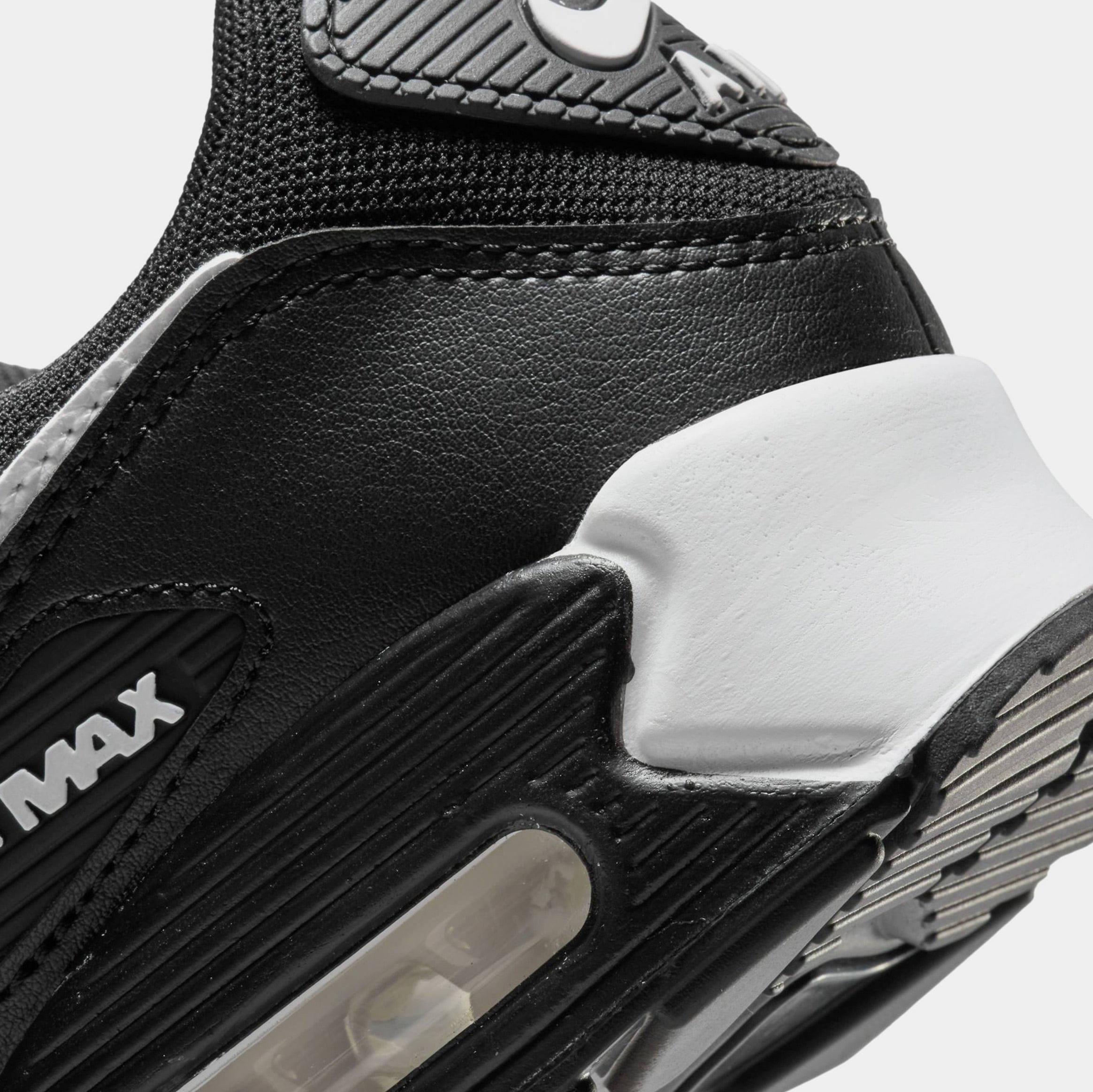 Nike Air Max 90 Womens Running Shoes (Black/Black/White)