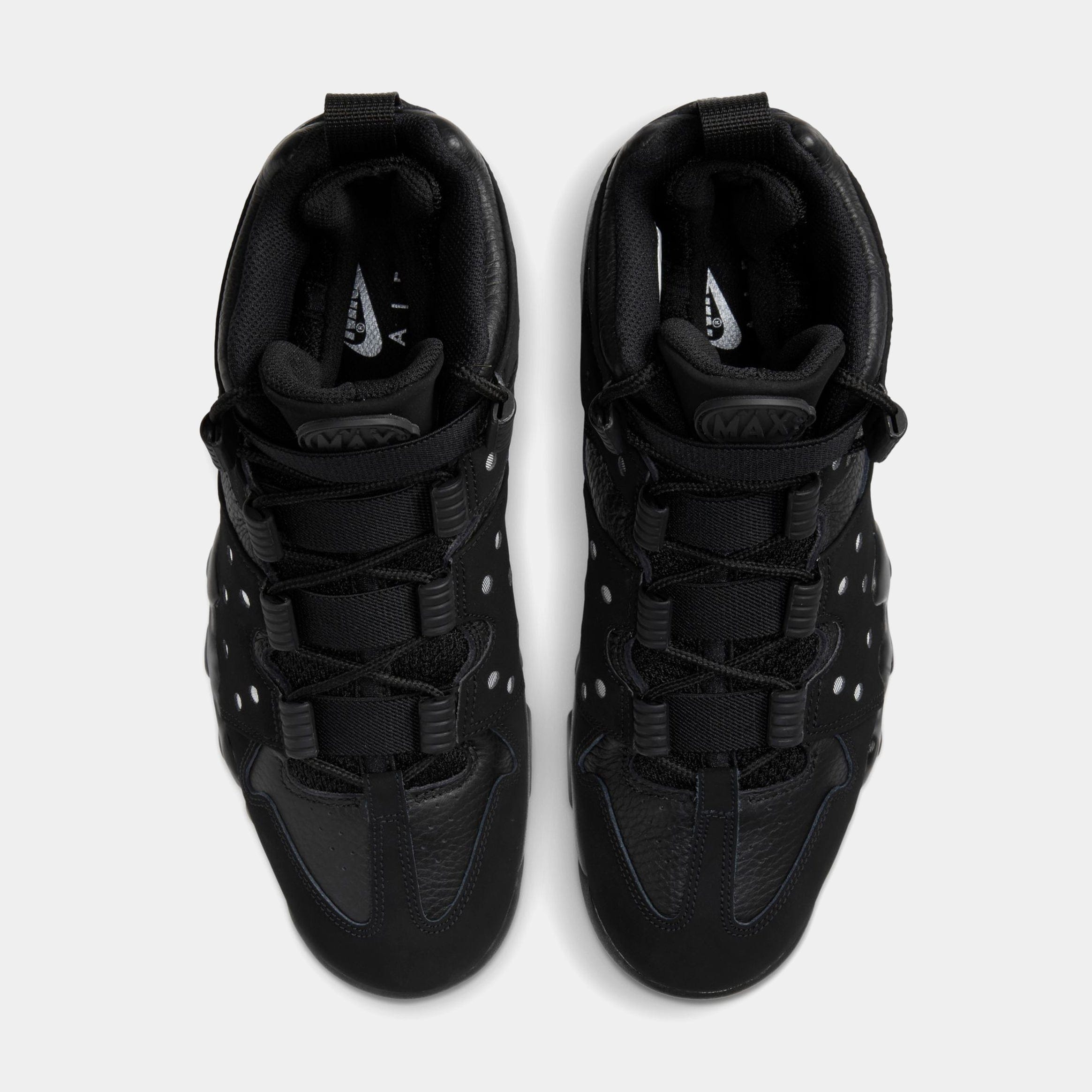 Nike Air Max 2 CB 94 Triple Black Mens Basketball Shoes (Black/Dark Charcoal/Metallic Silver)