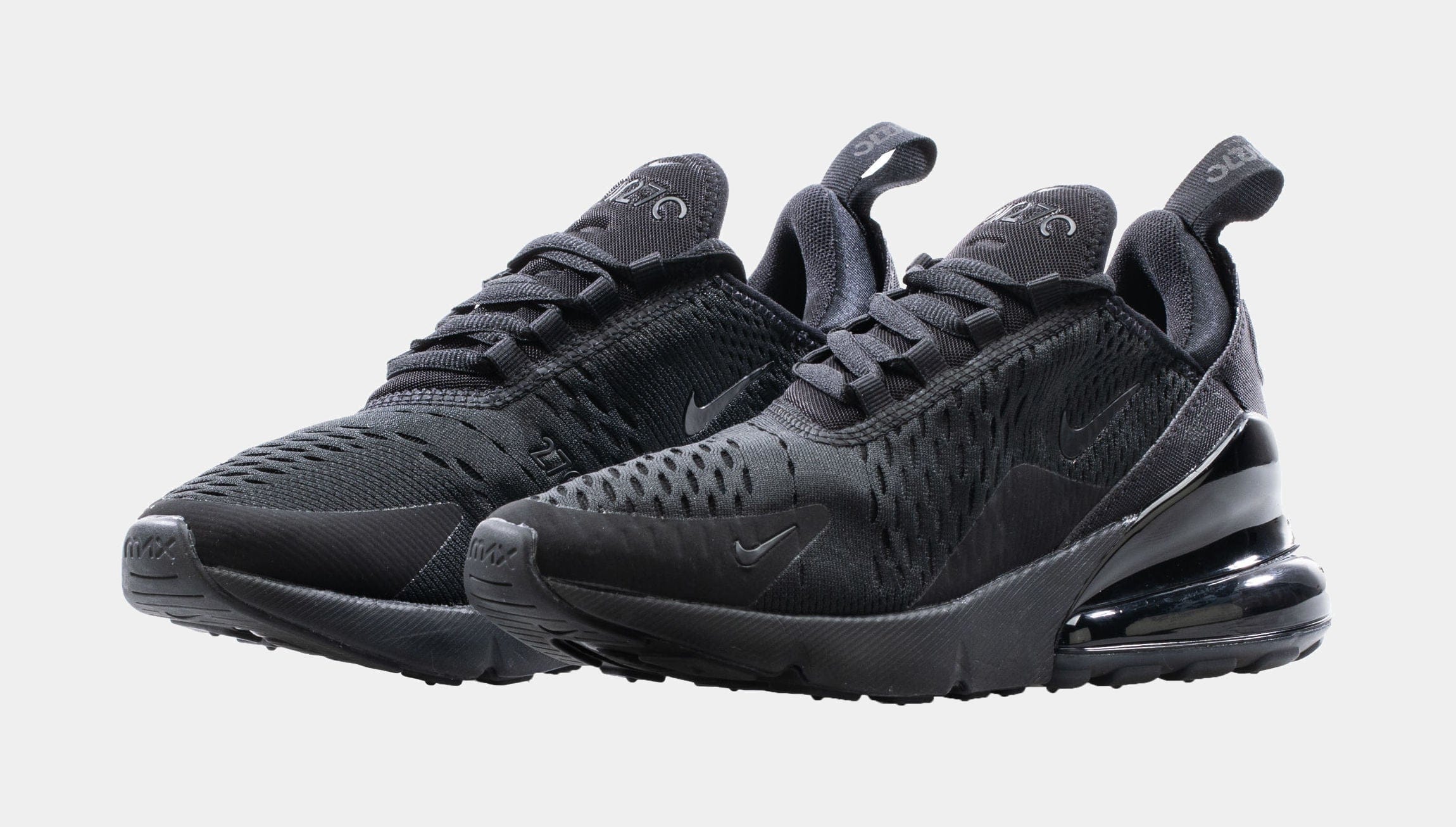 Nike Air Max 270 Womens Running Shoes (Black/Black)