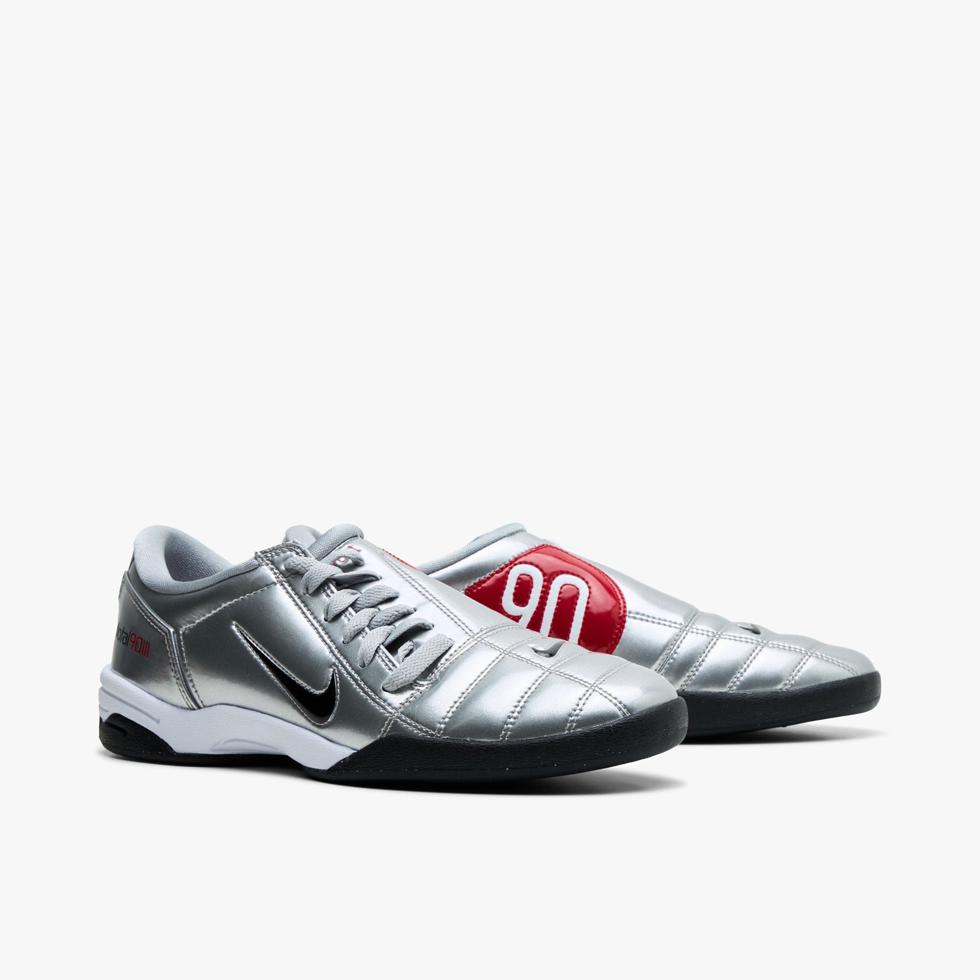 Nike Women's Total 90 Metallic Silver / Black - University Red
