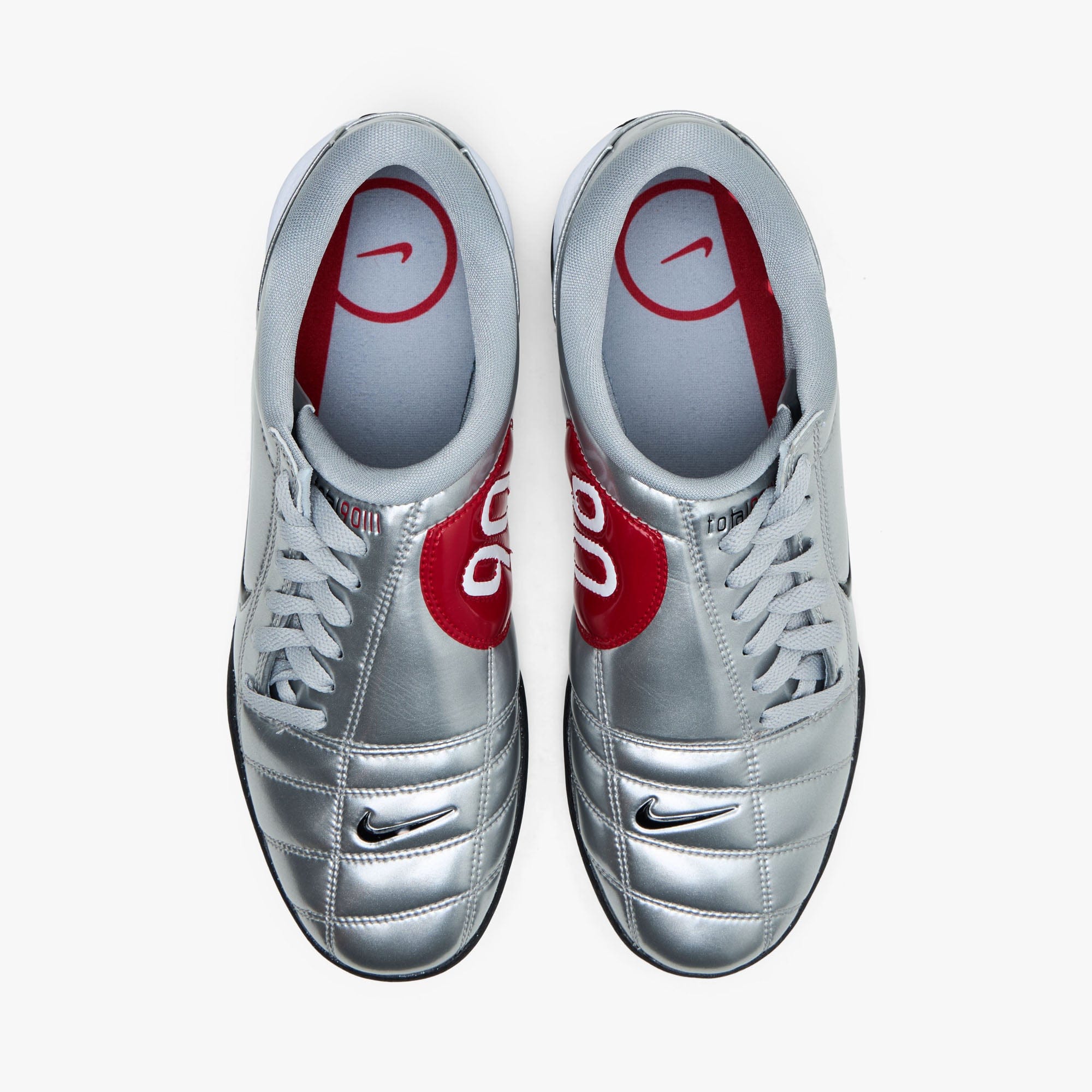 Nike Women's Total 90 Metallic Silver / Black - University Red