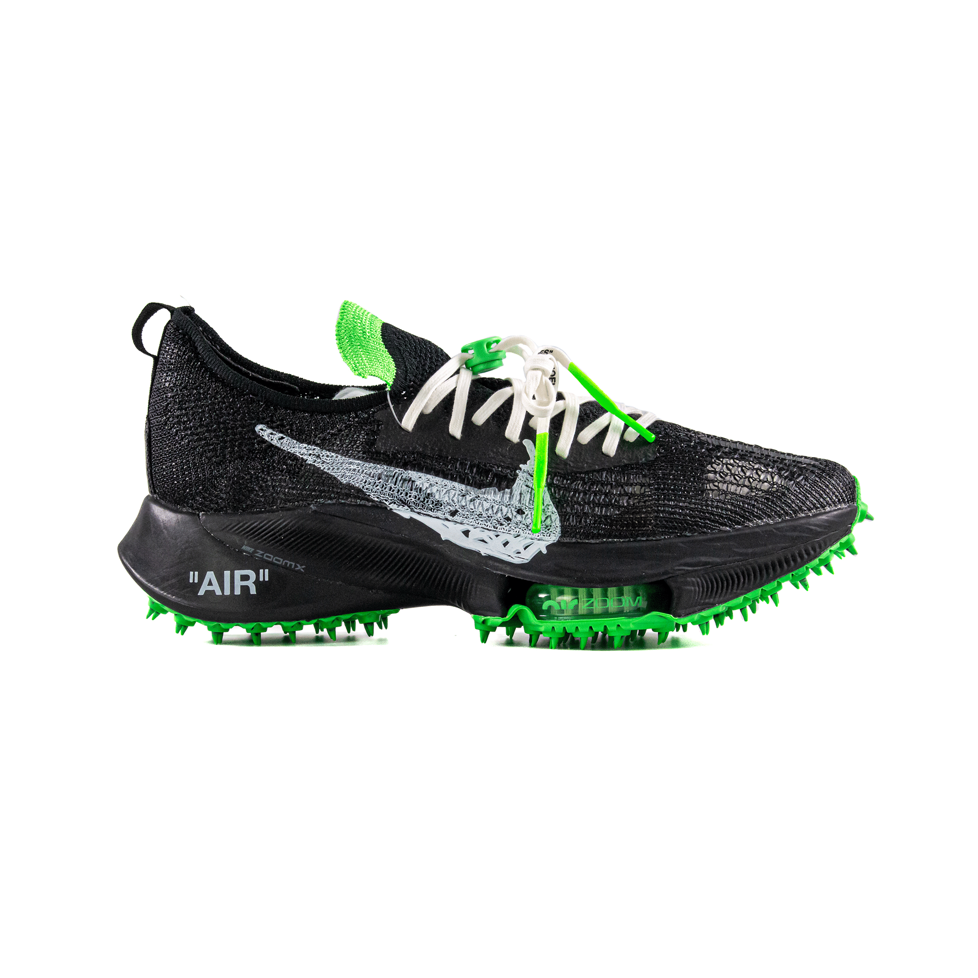 Nike Air Zoom Tempo Next% Flyknit Off - White Black Scream Green (2021)