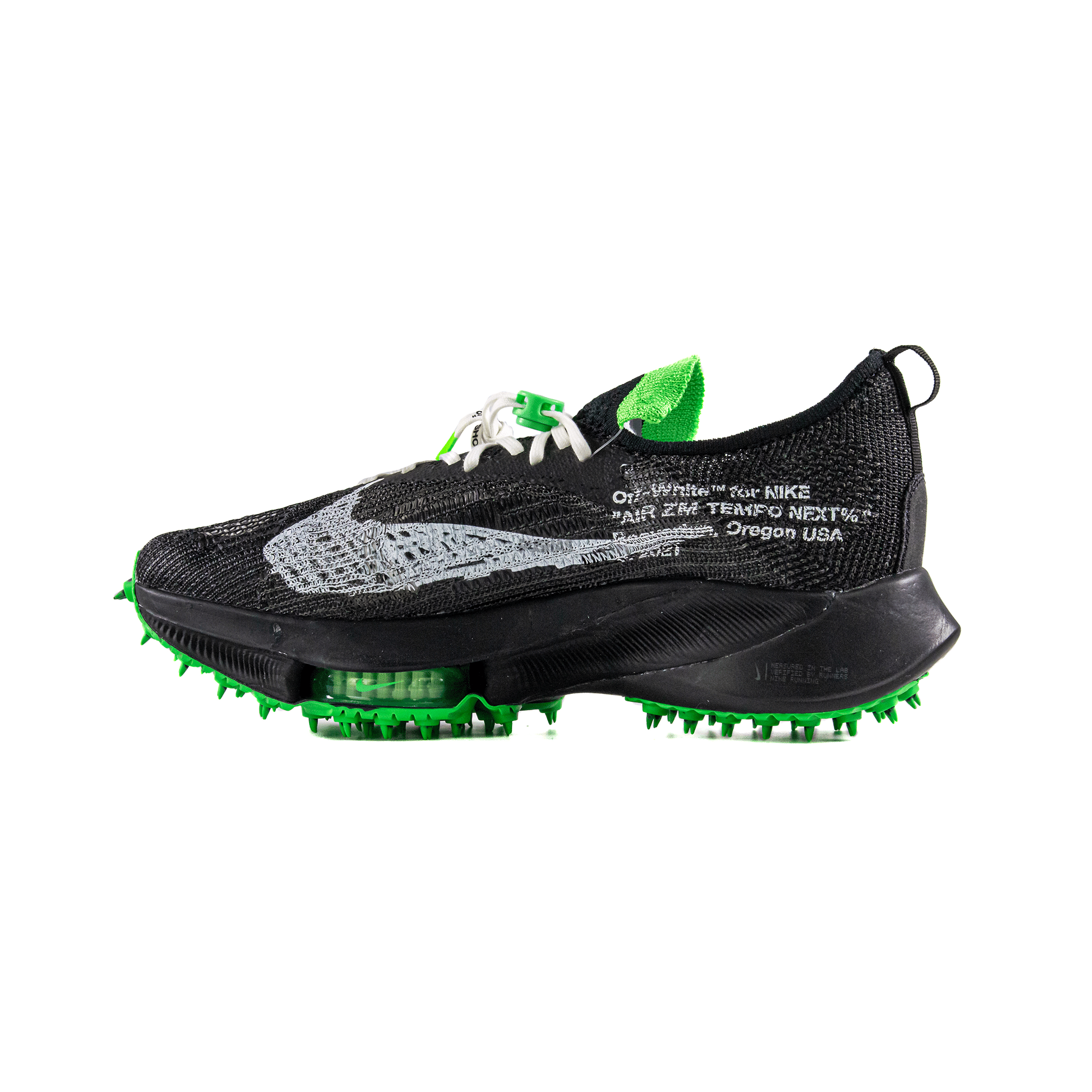 Nike Air Zoom Tempo Next% Flyknit Off - White Black Scream Green (2021)