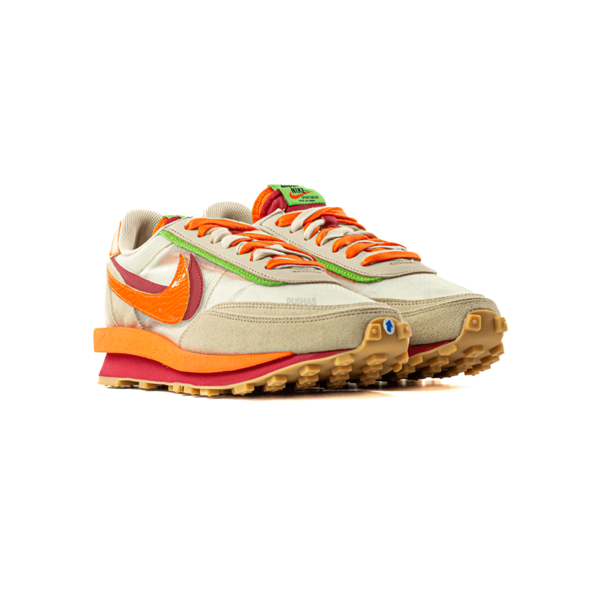 Nike LD Waffle x CLOT x Sacai Net Orange Blaze (2021)