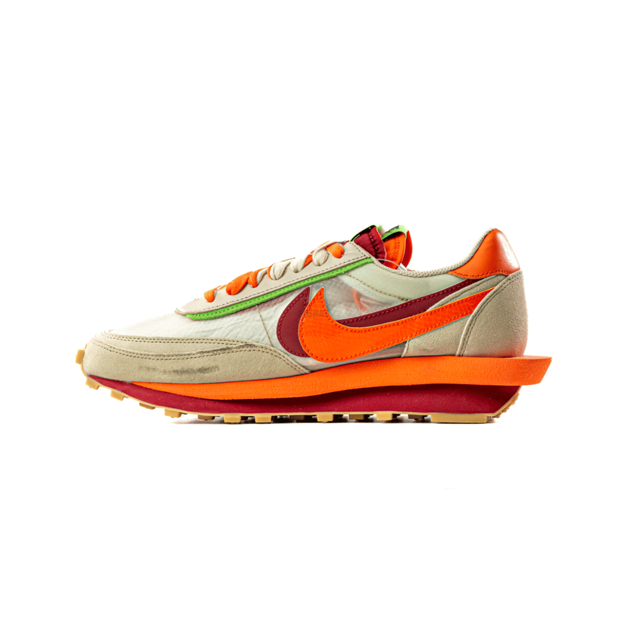 Nike LD Waffle x CLOT x Sacai Net Orange Blaze (2021)