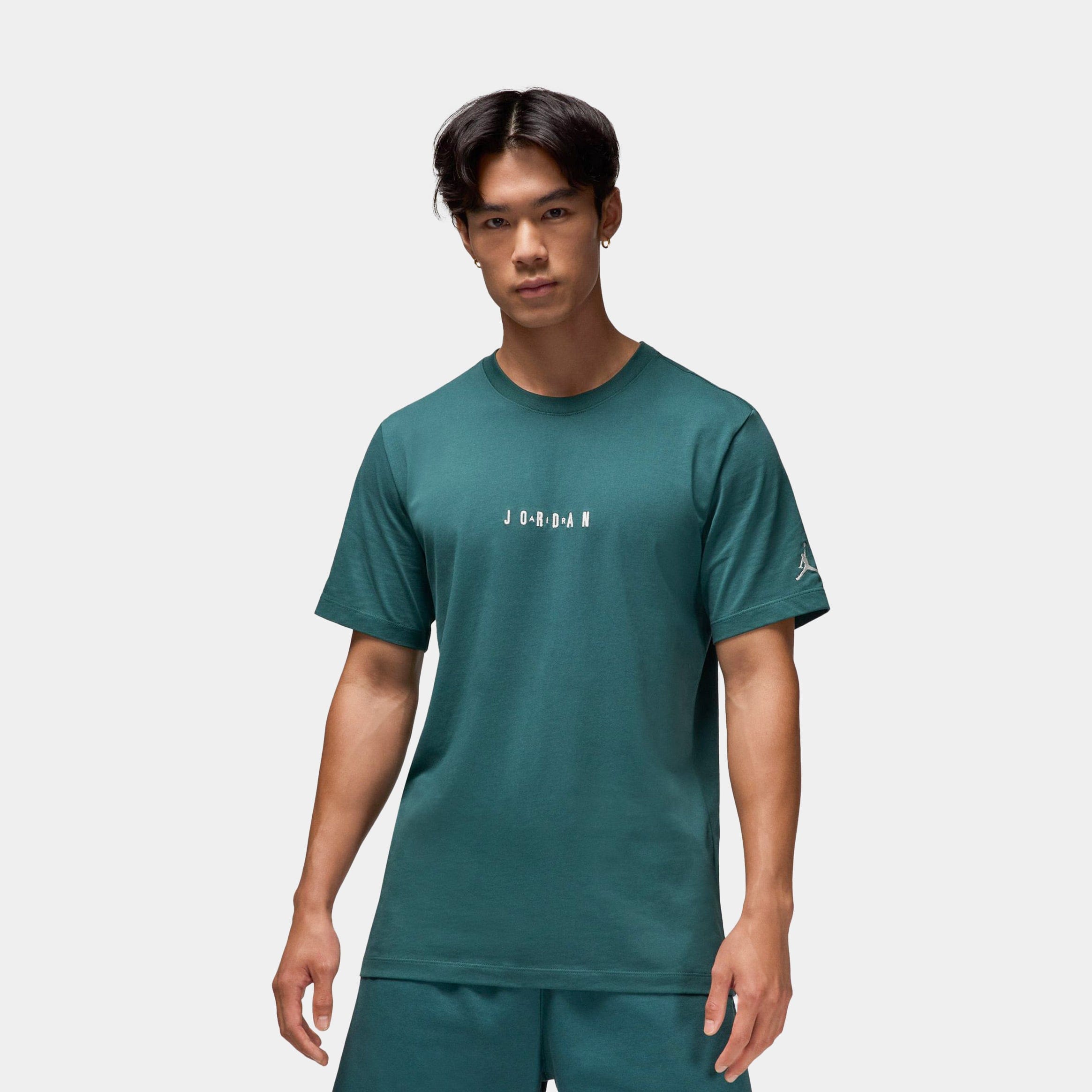 Air Jordan EMB Air Mens Short Sleeve Shirt (Oxidized Green)