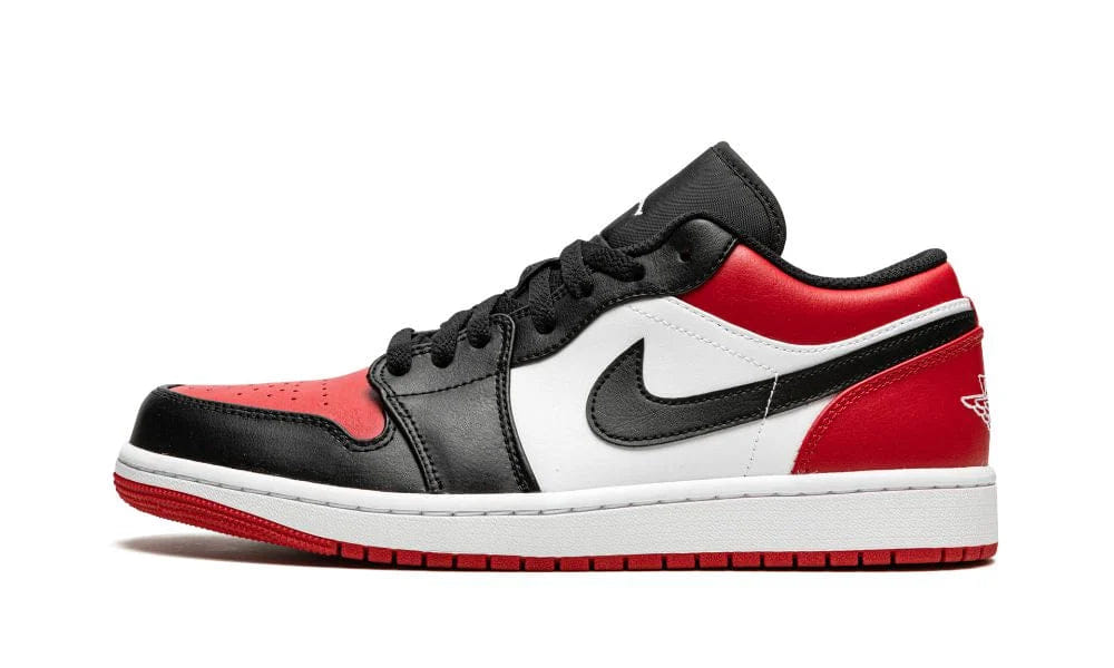 Air Jordan Jordan 1 Low Bred Toe الأردن 1 إصبع قدم منخفض