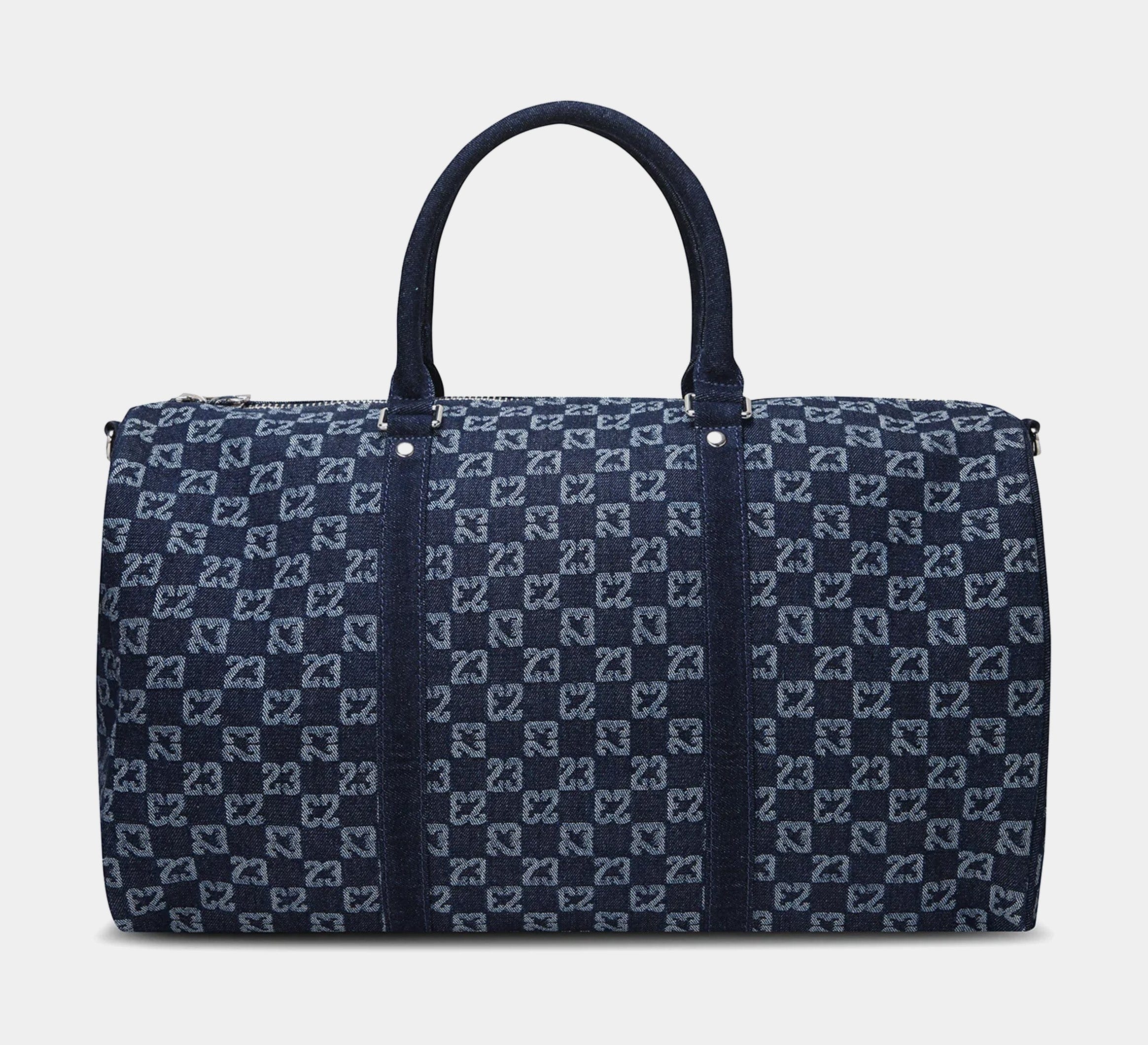 Air Jordan Monogram Jacquard Denim Duffle Mens Bag (Black/Red)