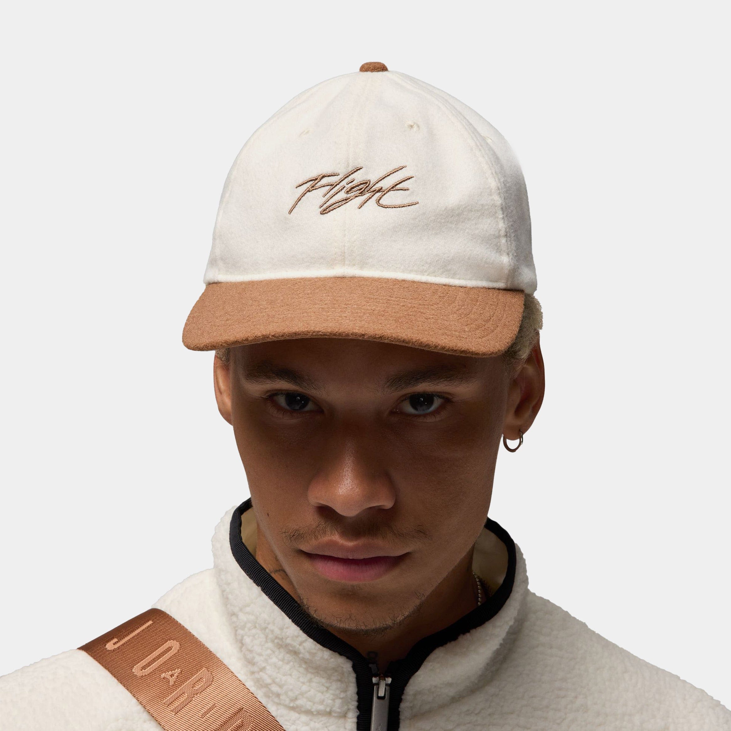 Air Jordan Flight Fly Unstructured Cap Mens Hat (Brown/White)