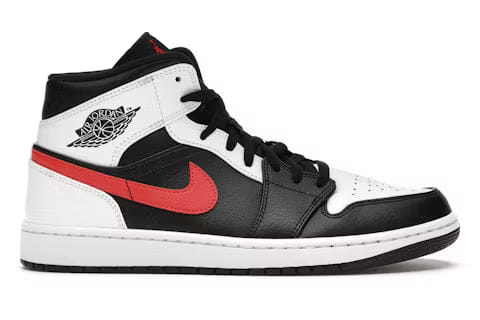 Air Jordan Jordan 1 Mid Black Chile Red White (GS)