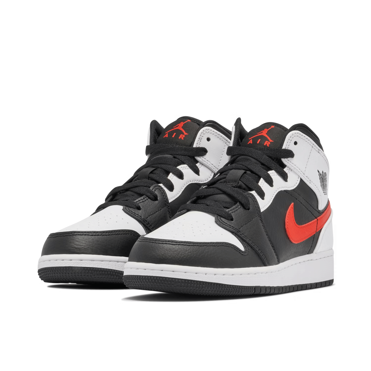 Air Jordan Jordan 1 Mid Black Chile Red White (GS)