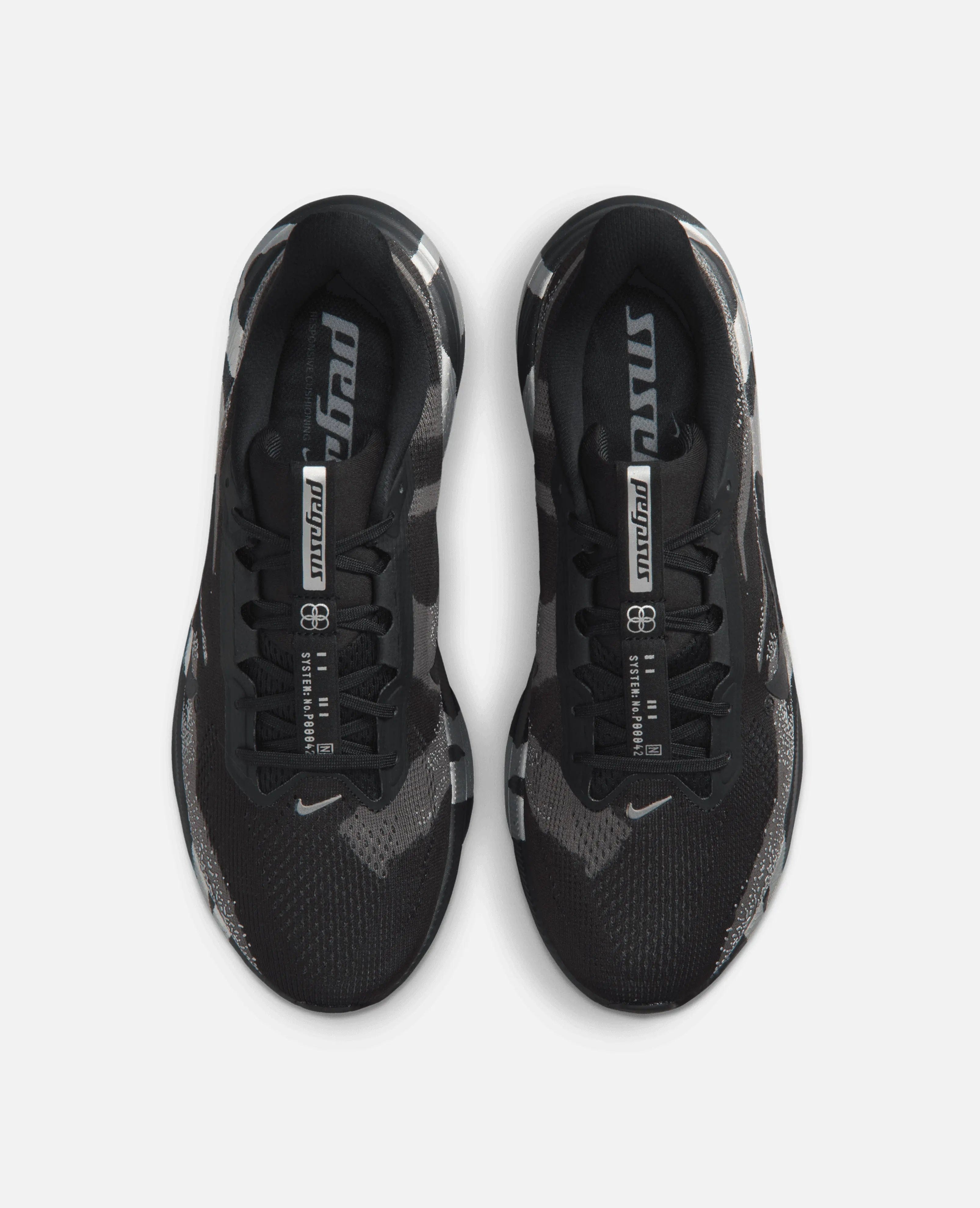 Nike Air Zoom Pegasus 42 Disrupt (Black/Black - Med Ash - Metallic Silver)