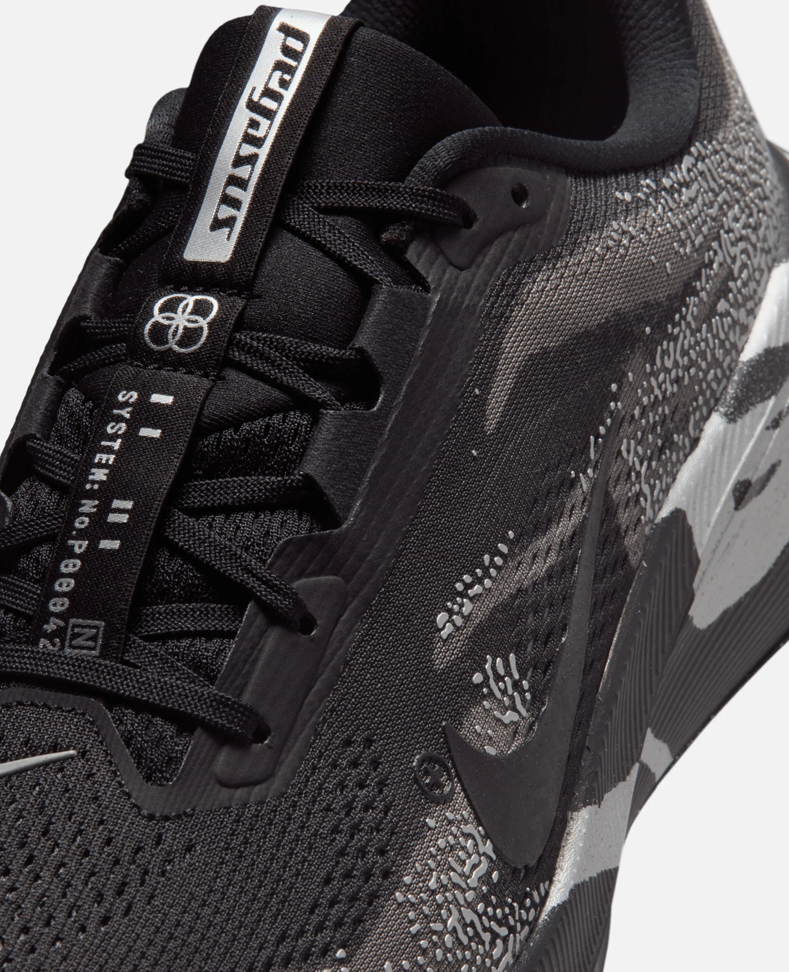 Nike Air Zoom Pegasus 42 Disrupt (Black/Black - Med Ash - Metallic Silver)