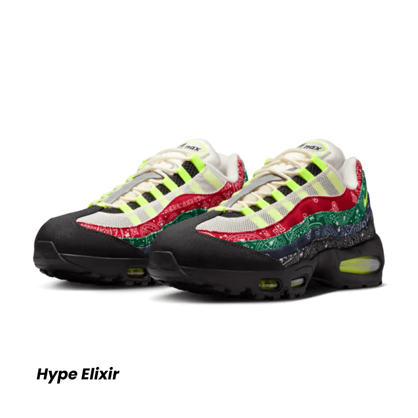 Nike Air Max 95 OG Big Bubble Neon Paisley Bandana